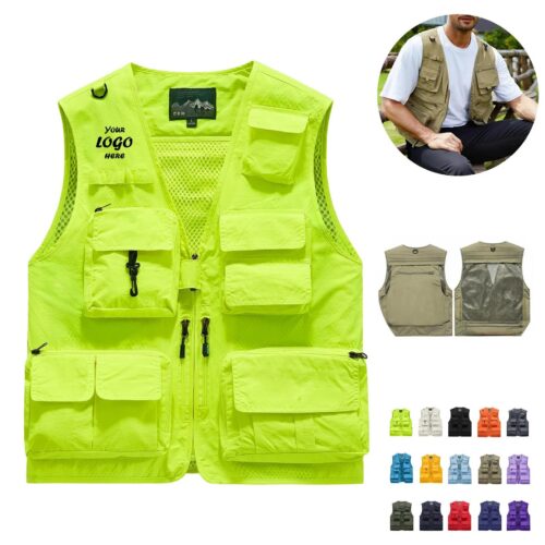 Lightweight Multi Pocket Travel Fishing Vest For Men