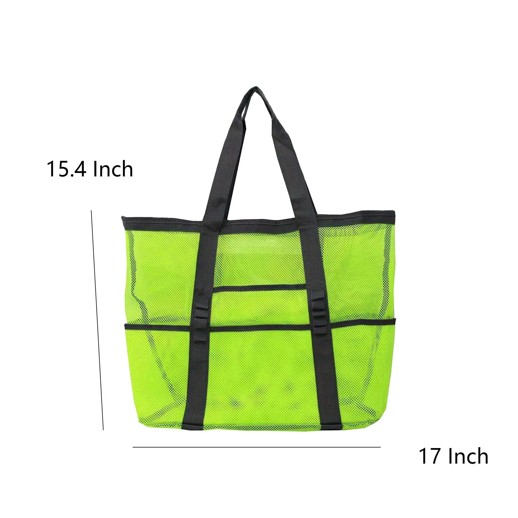 Large Mesh Beach Tote Bag With Inner Zipper Pocket - Image 2