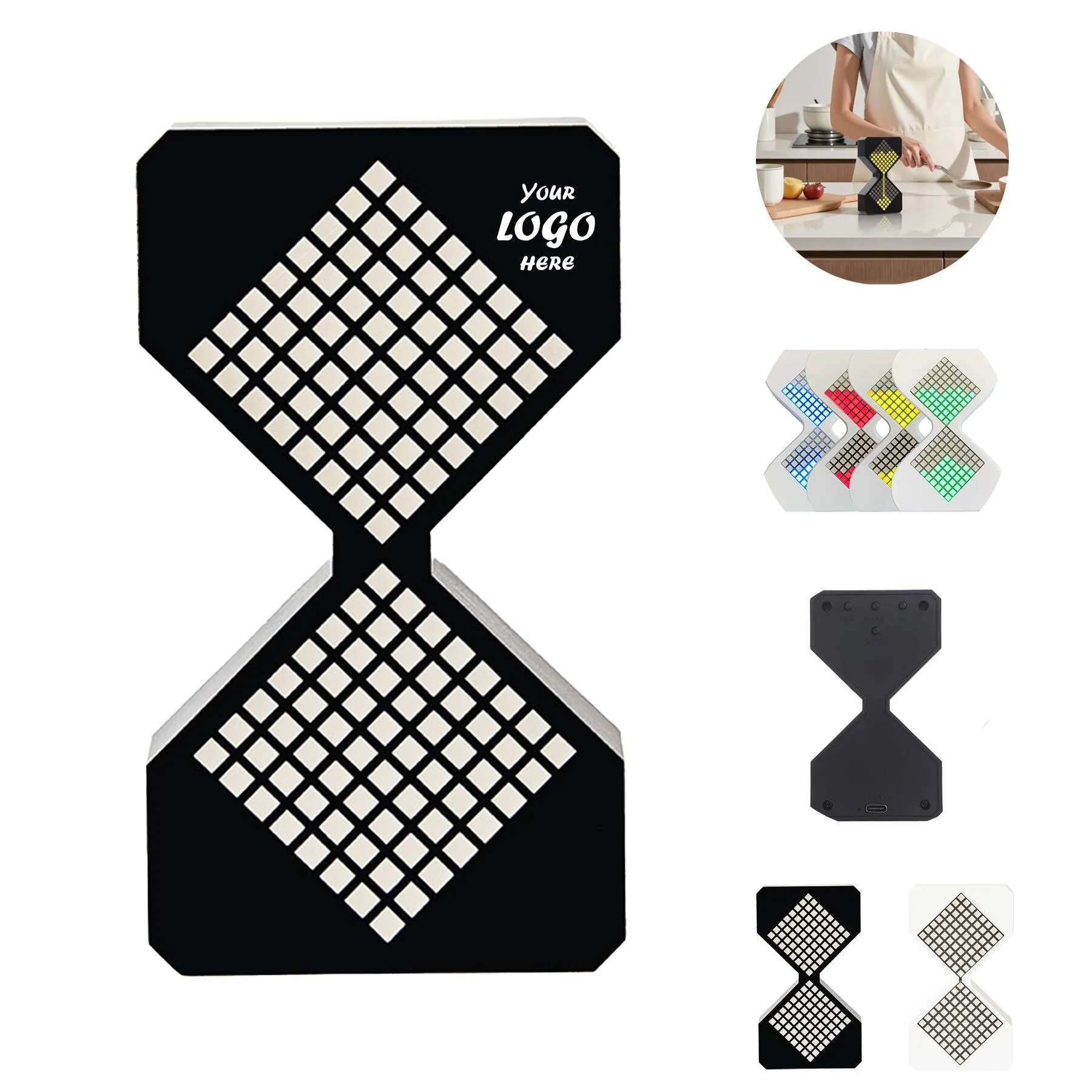 LED Digital Hourglass Timer With Adjustable Minutes