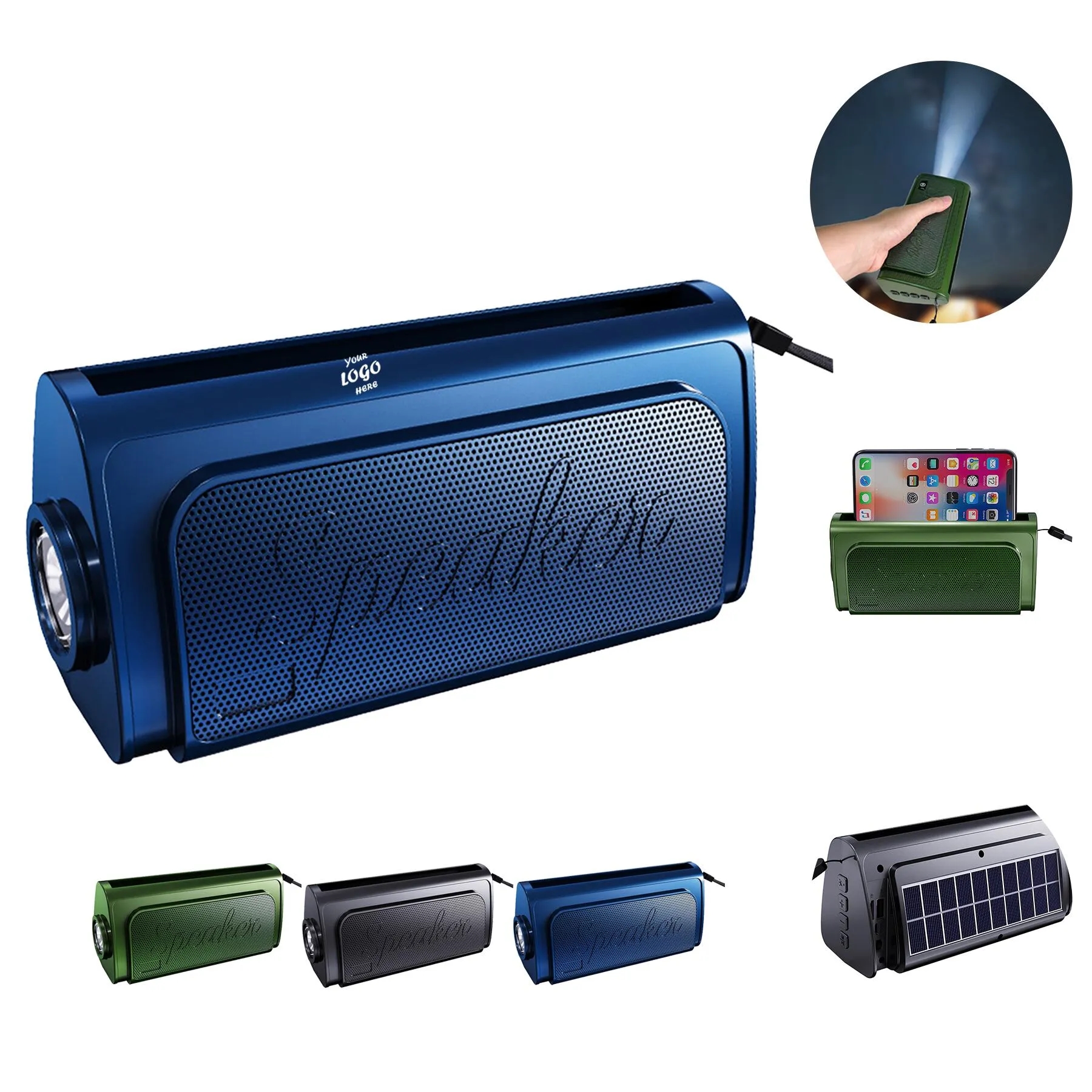 Solar Bluetooth Lantern Speaker With Flashlight For Camping