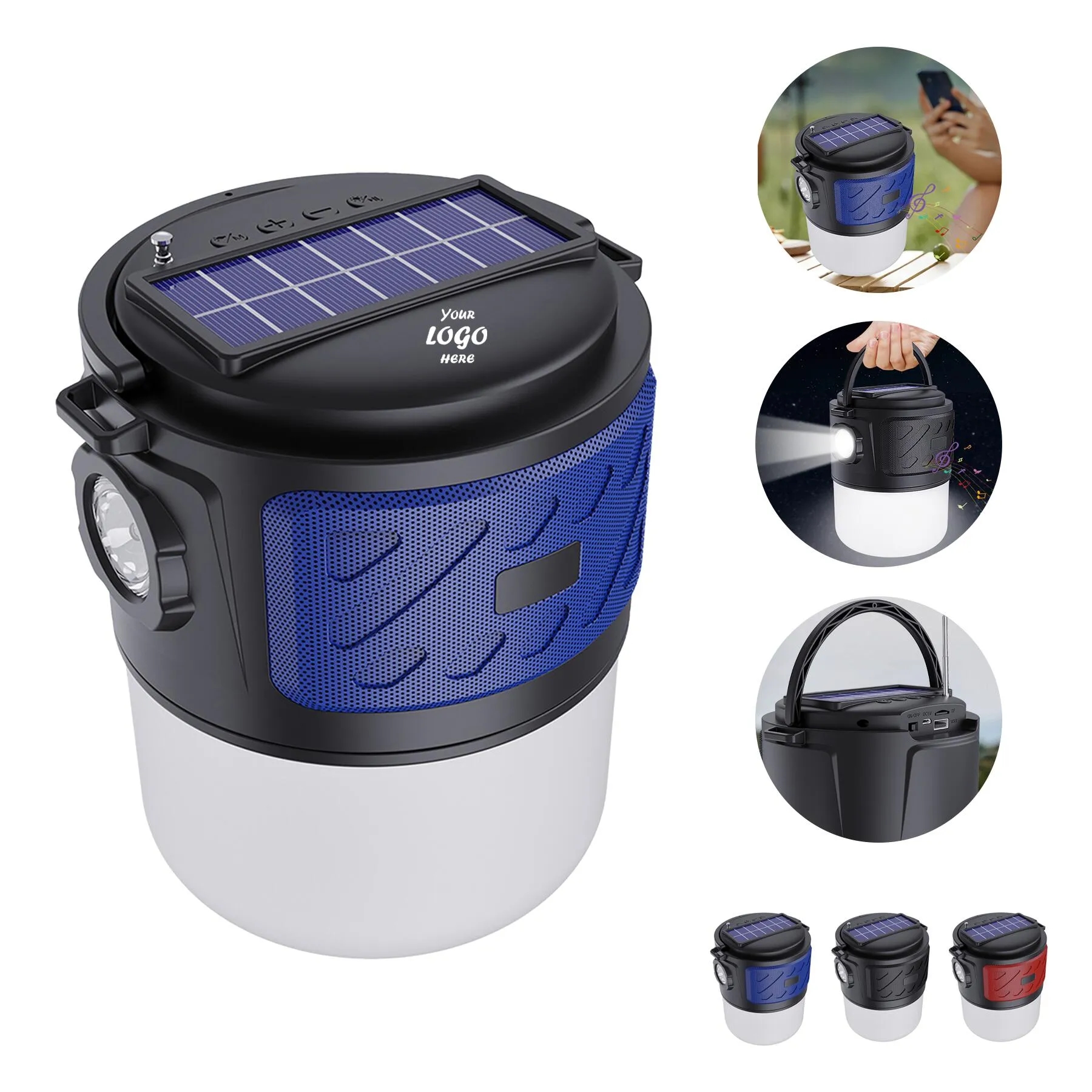 Solar Camping Lantern Speaker With Bluetooth Audio
