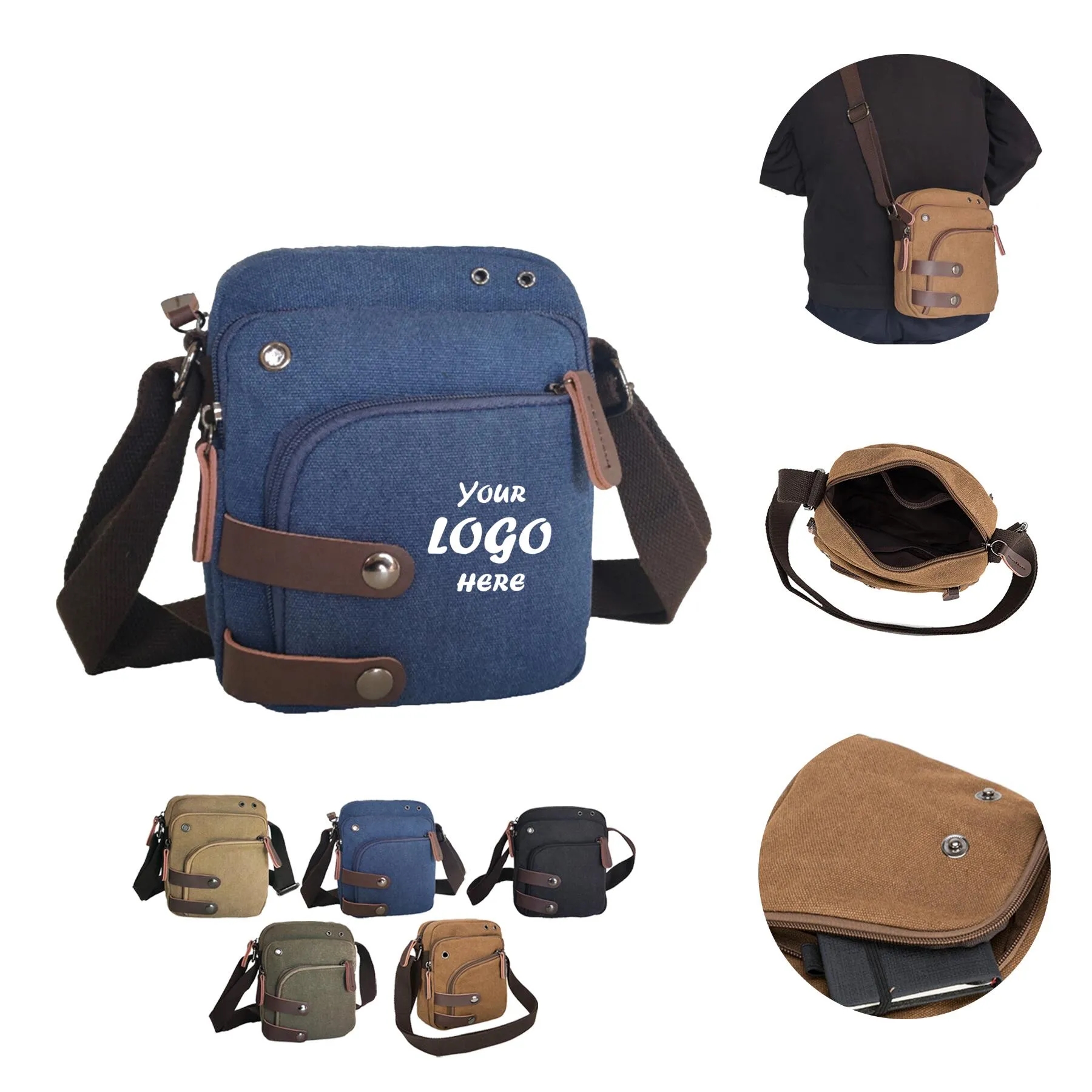 Water Repellent Sling Bag With Adjustable Strap