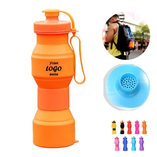 Collapsible 27 Oz Silicone Water Bottle For Travel