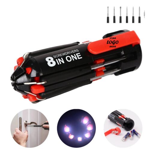 8 In 1 Flashlight Screwdriver Tool For Road Kits