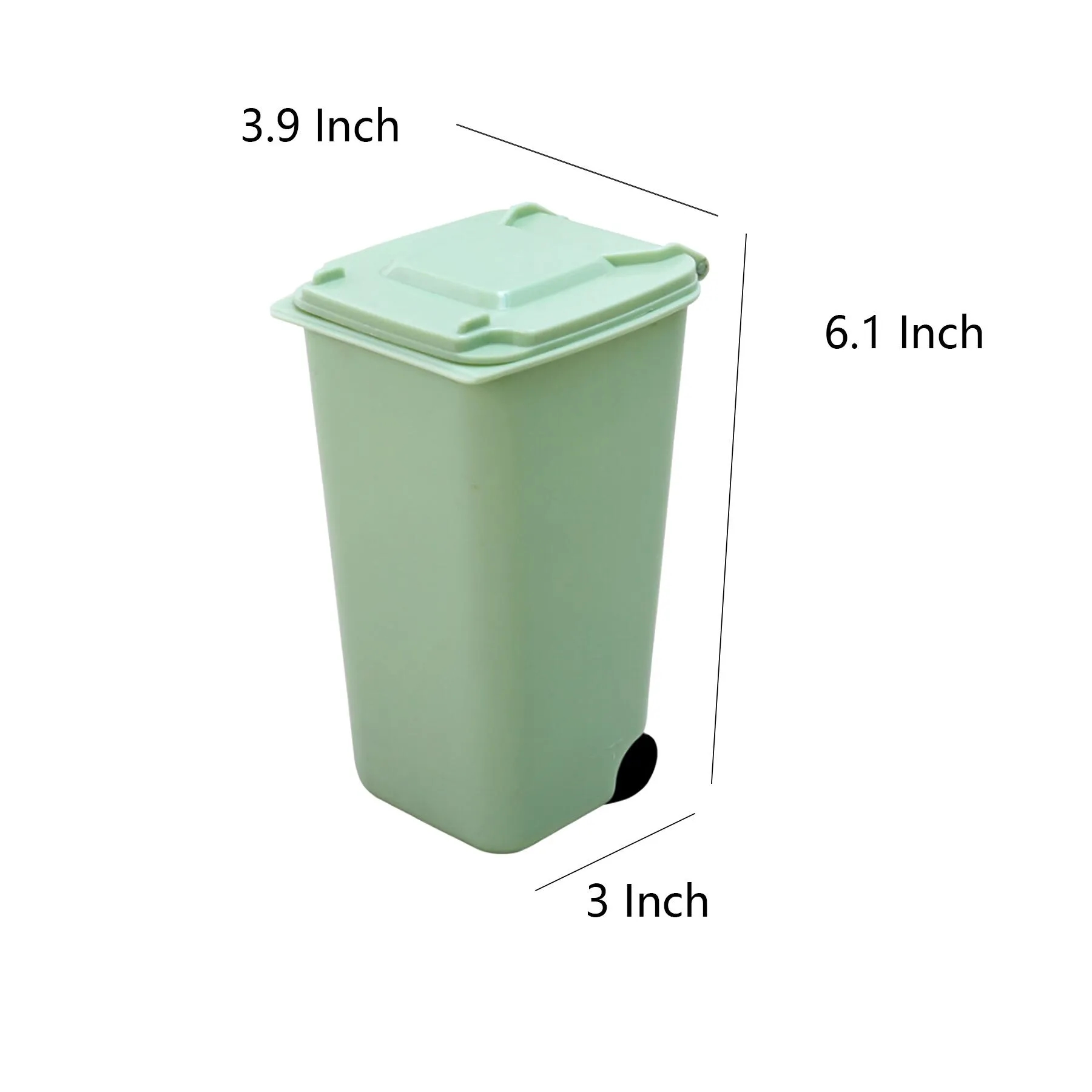 Mini Desktop Trash Can With Swing Lid For Workspaces - Image 2