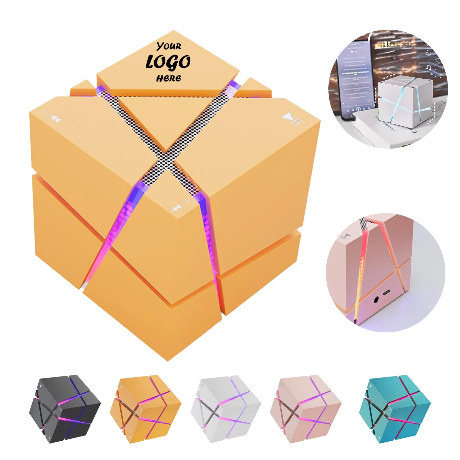 LED Bluetooth Cube Speaker With Multiple Play Modes