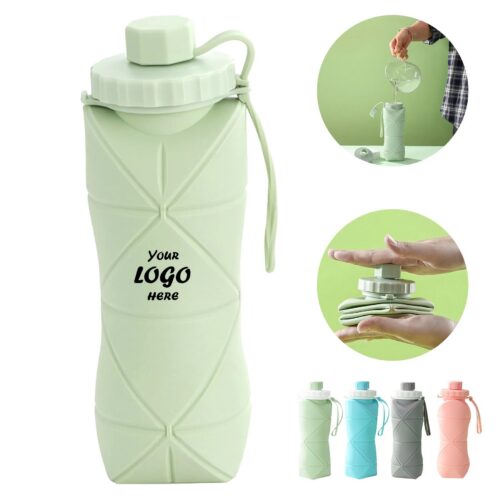 Collapsible Silicone 600ml Water Bottle For Travel