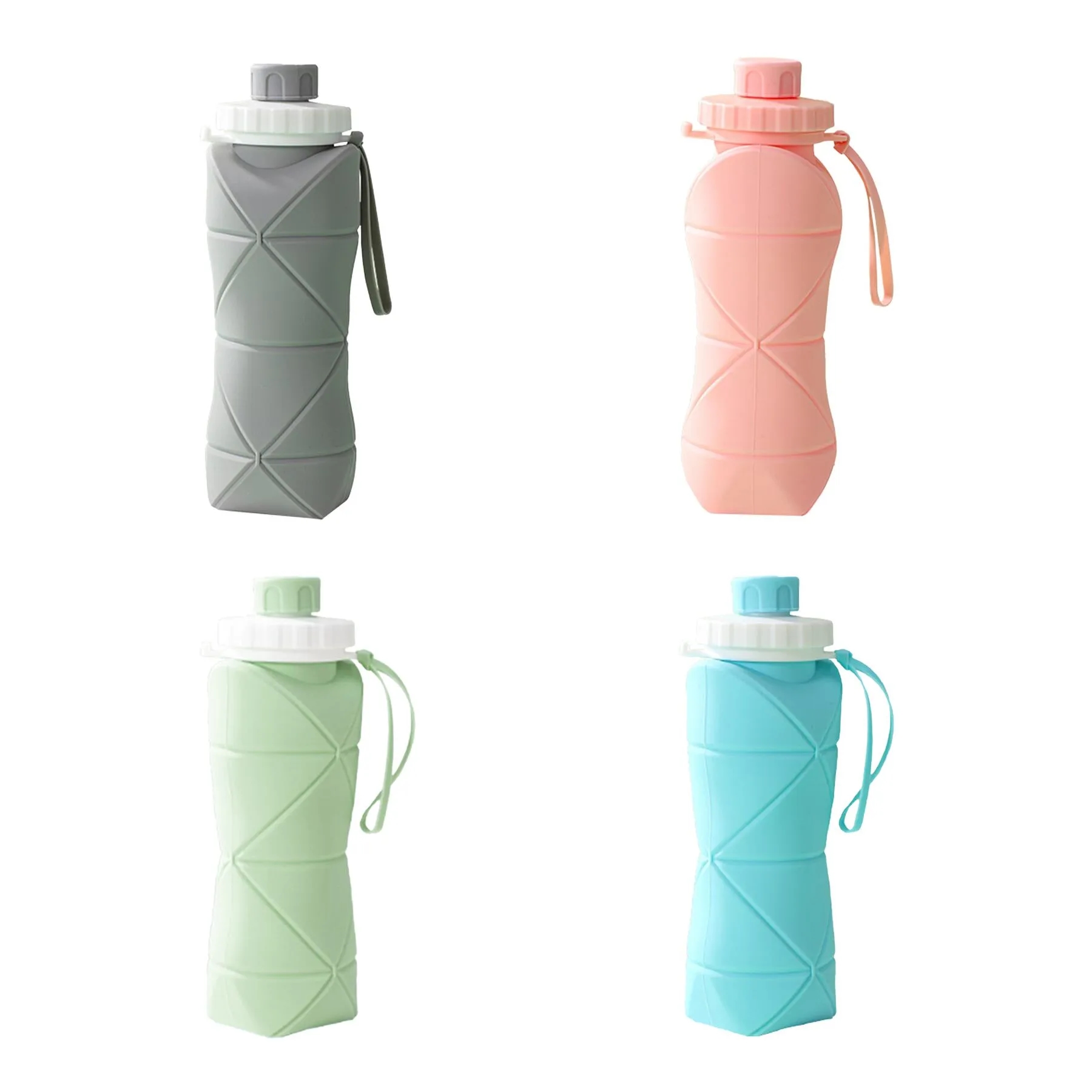 Collapsible Silicone 600ml Water Bottle For Travel - Image 3