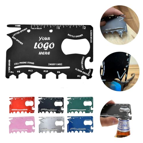 Stainless Steel Wallet Multitool Ruler Bottle Opener