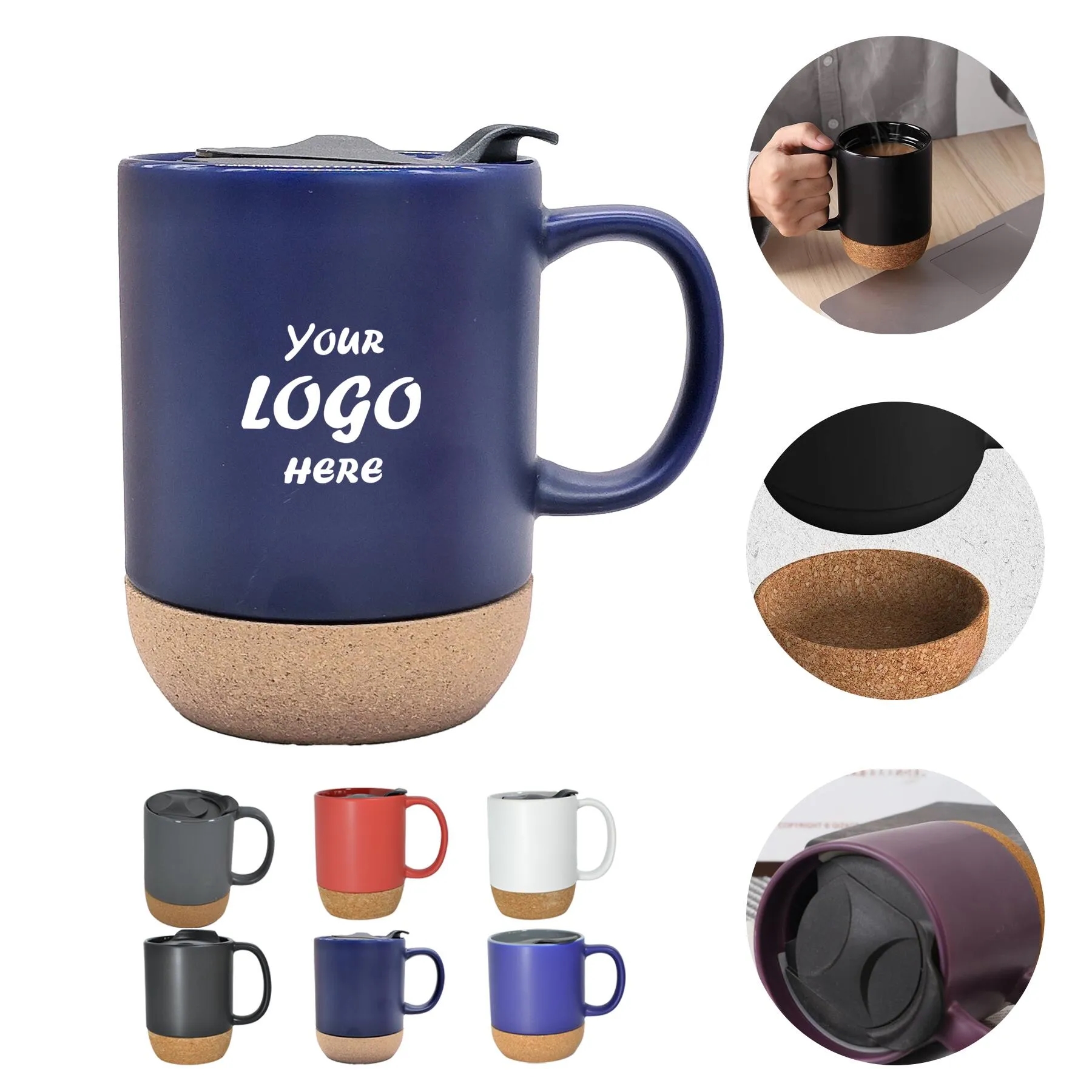 Ceramic Mug With Cork Bottom