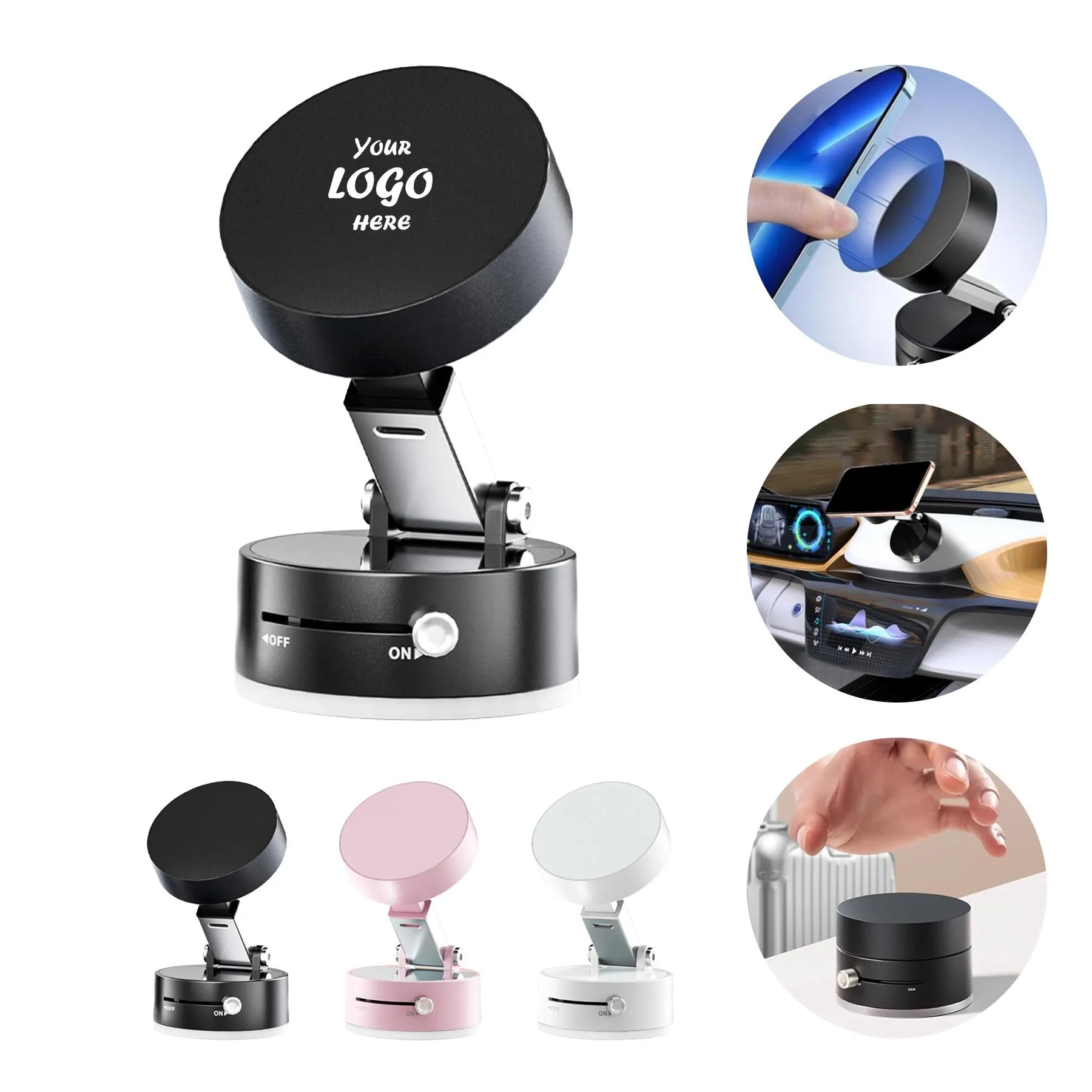Magnetic Phone Holder With Suction Base