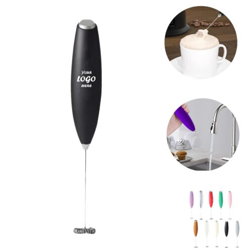Electric Milk Frother Whisk Wand With Stand