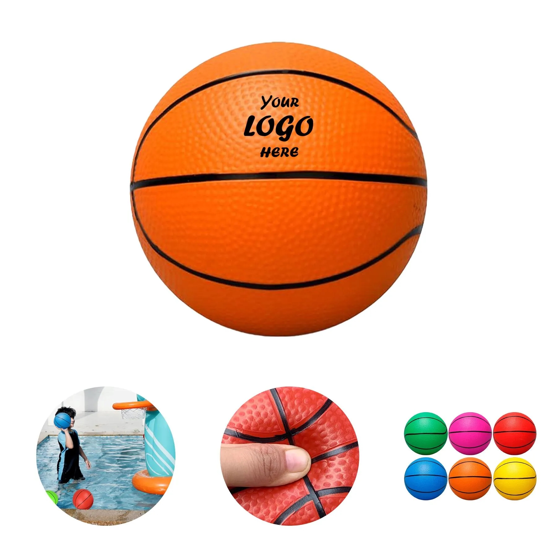 Colorful 6-Inch PVC Mini Basketball for Youth Sports