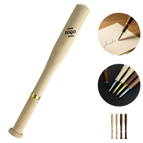 Creative Wooden Baseball Bat Shaped Ballpoint Pen