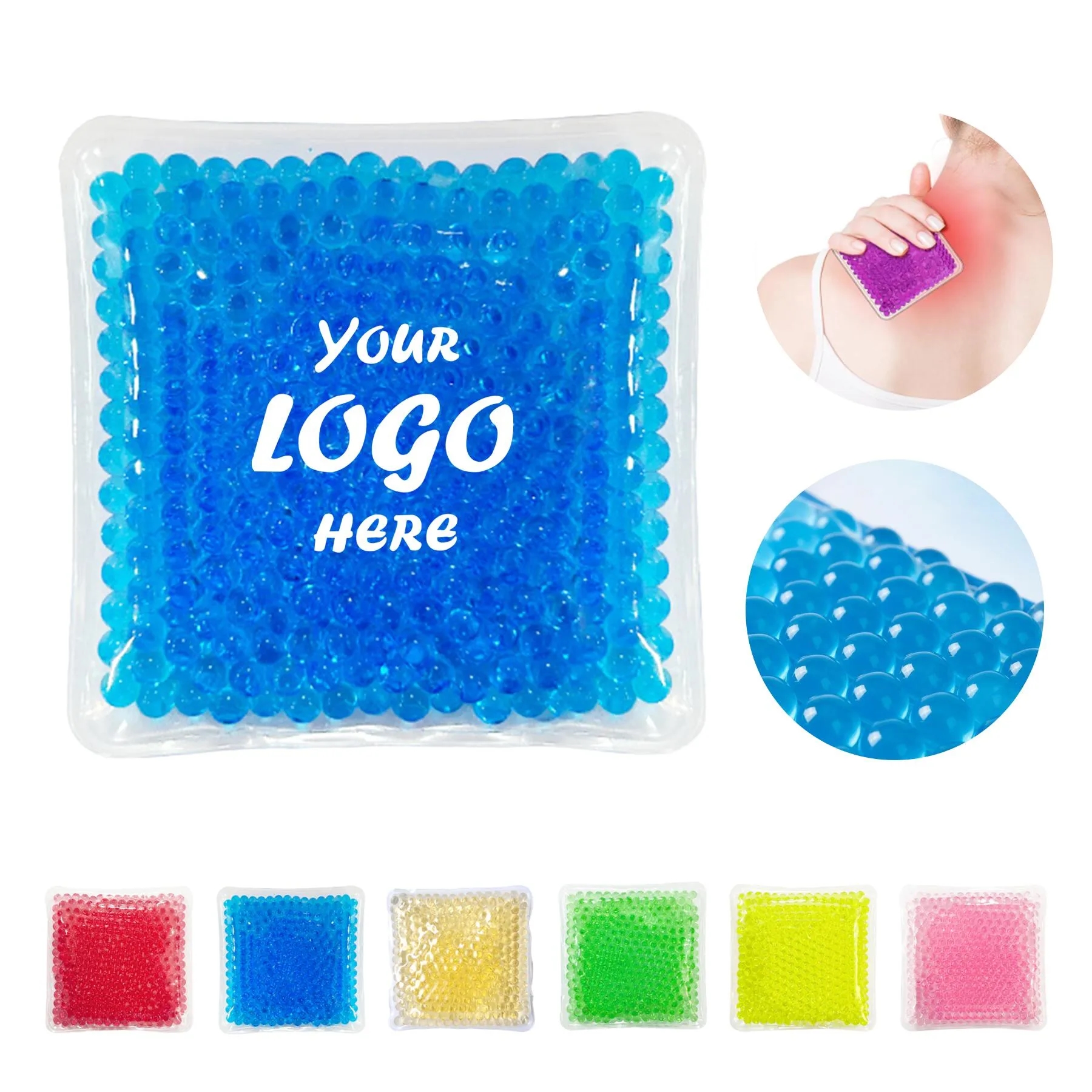 Reusable Square Gel Bead Therapy Hot Cold Pack