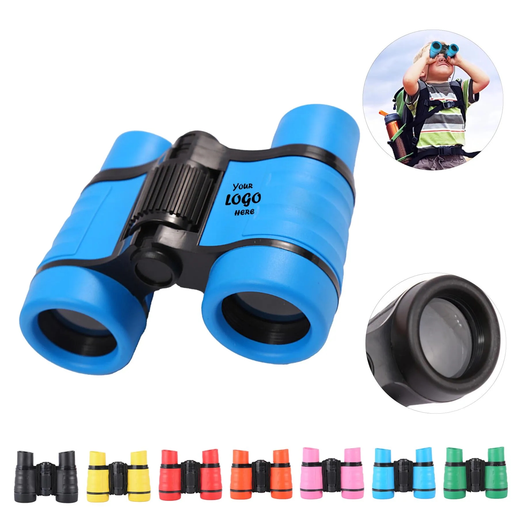 Kid Safe 4X Binoculars With Neck Strap For Play