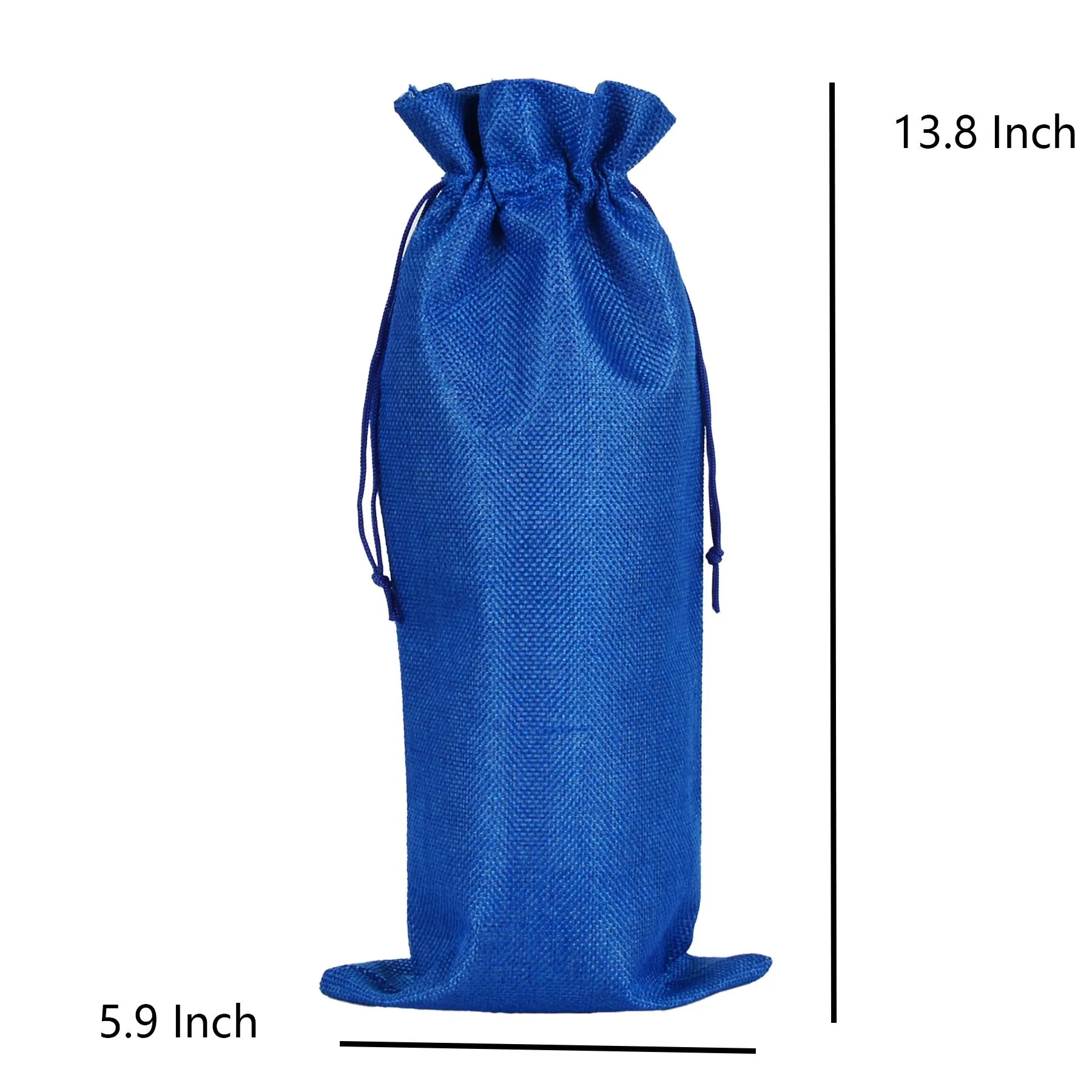 Rustic Burlap Wine Bottle Gift Bag With Drawstring - Image 2