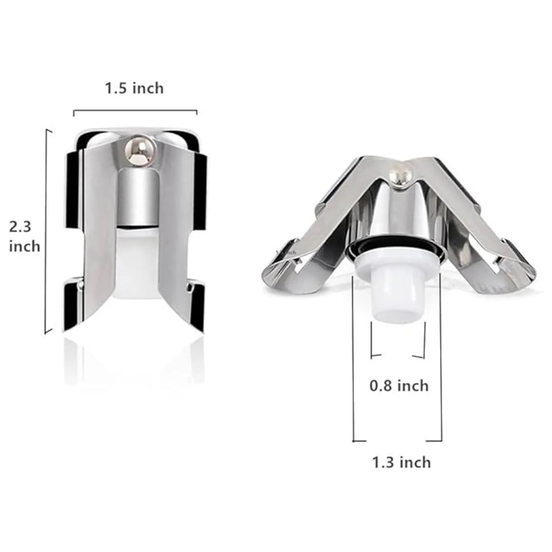 Airtight Stainless Champagne Stopper With Seal Ring - Image 2