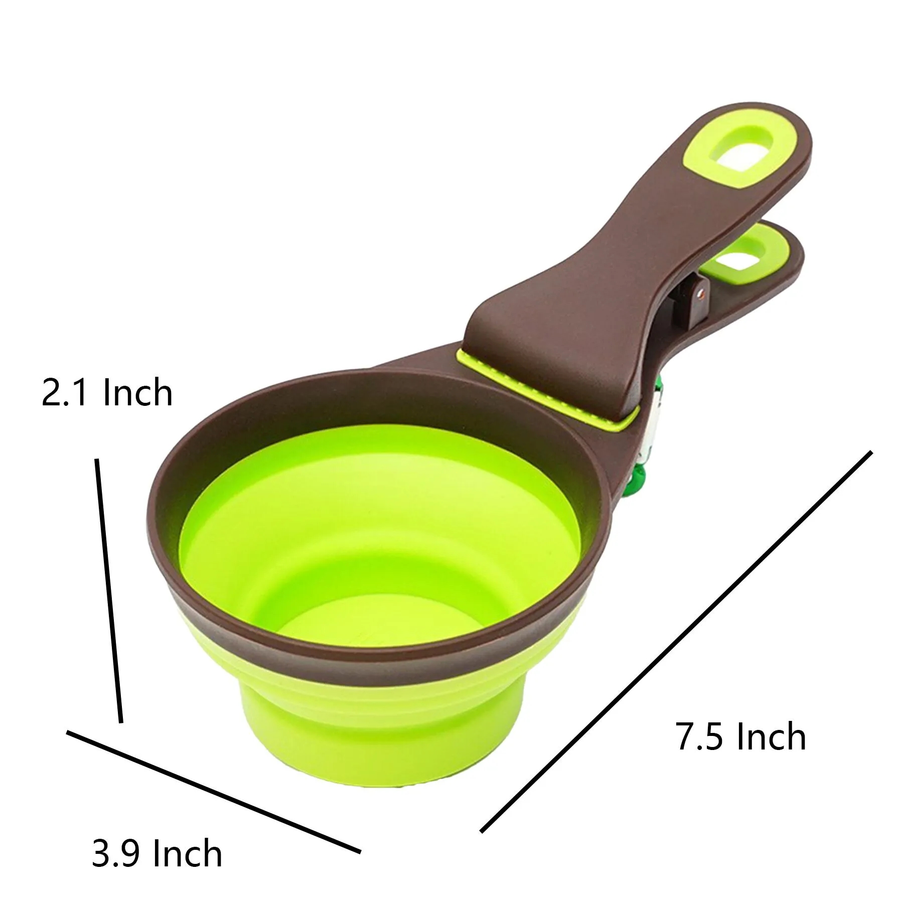 Foldable Silicone Pet Bowl Spoon With Sealing Clip - Image 2