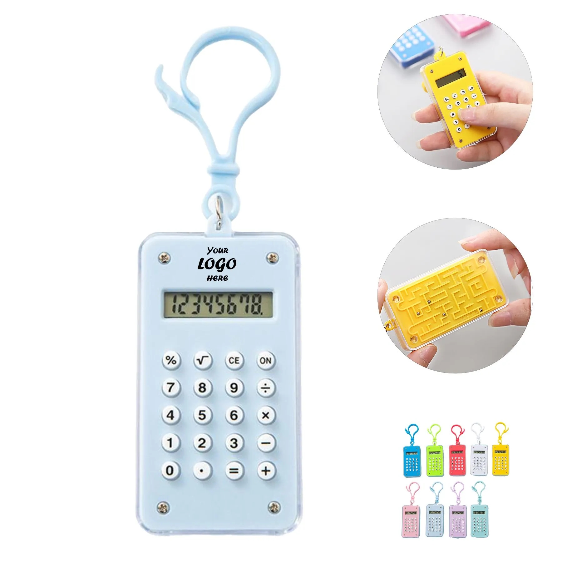Mini Calculator Maze Keychain For Student Learning
