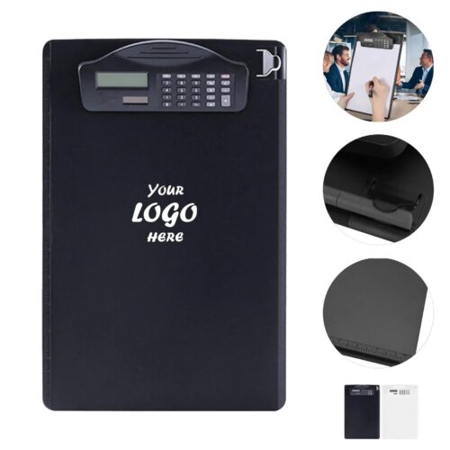 PP Plastic Clipboard With Built-In Calculator Clip