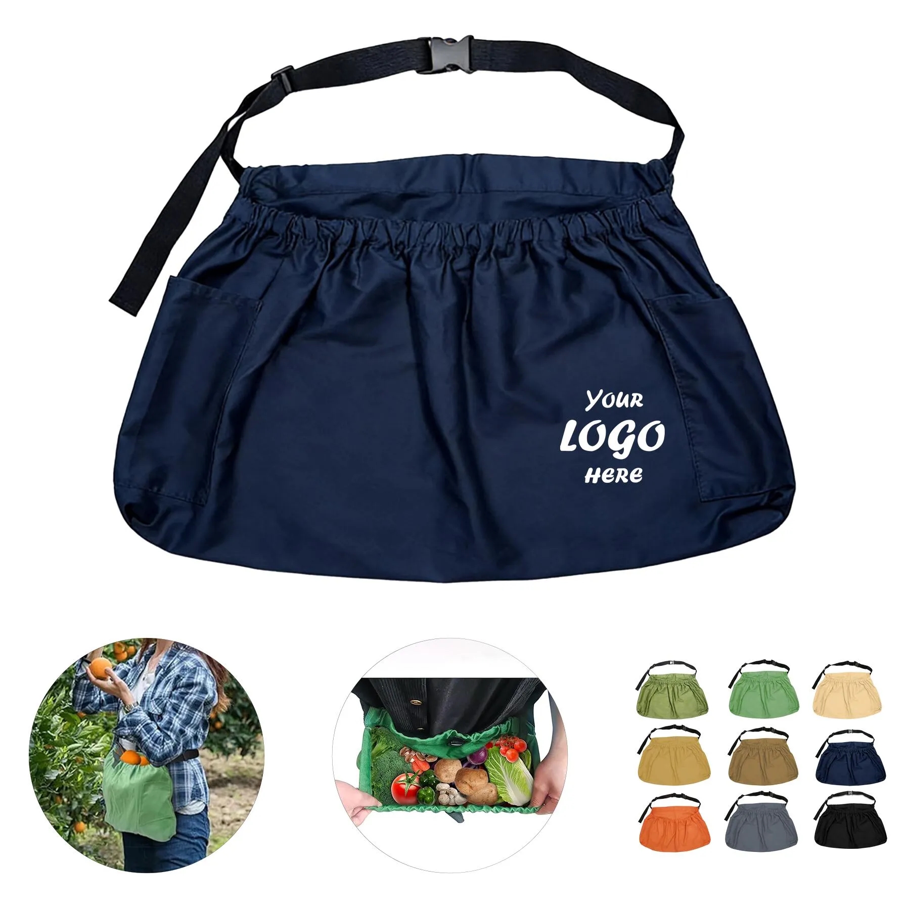 Heavy Duty Canvas Garden Harvest Apron With Pockets