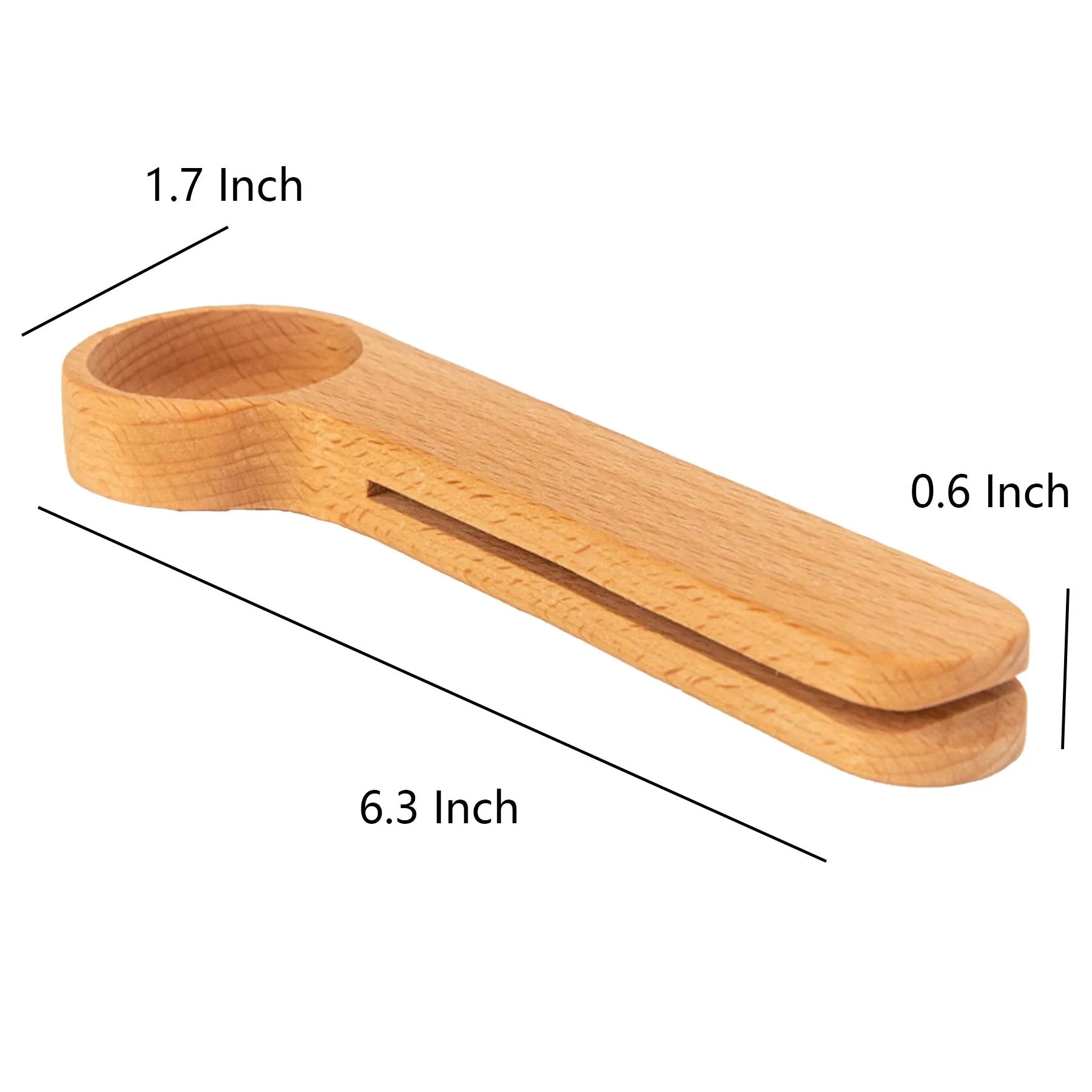 Natural Wood Coffee Scoop And Bag Clip Spoon - Image 2
