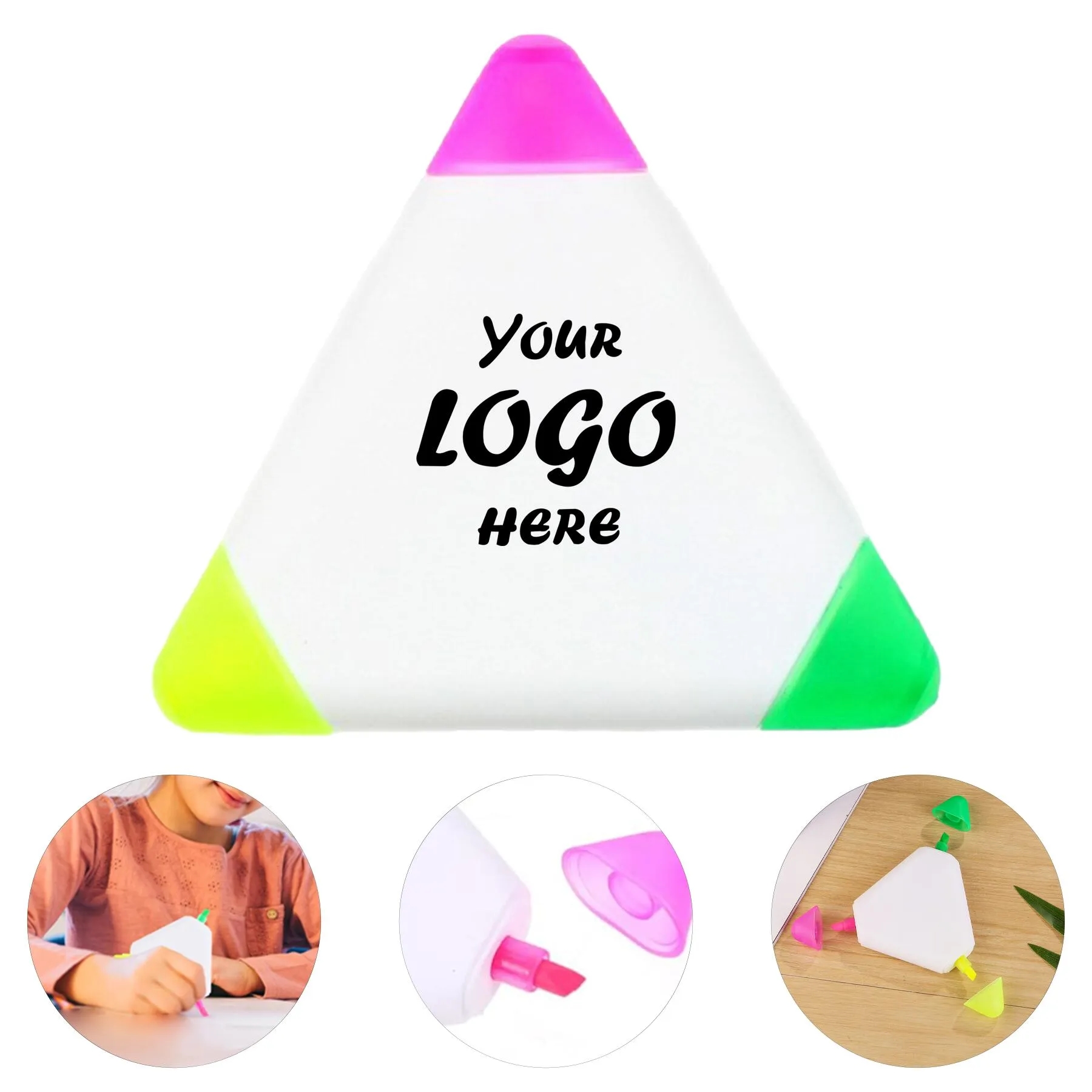 Three Color Triangle Highlighter Pen For Notes