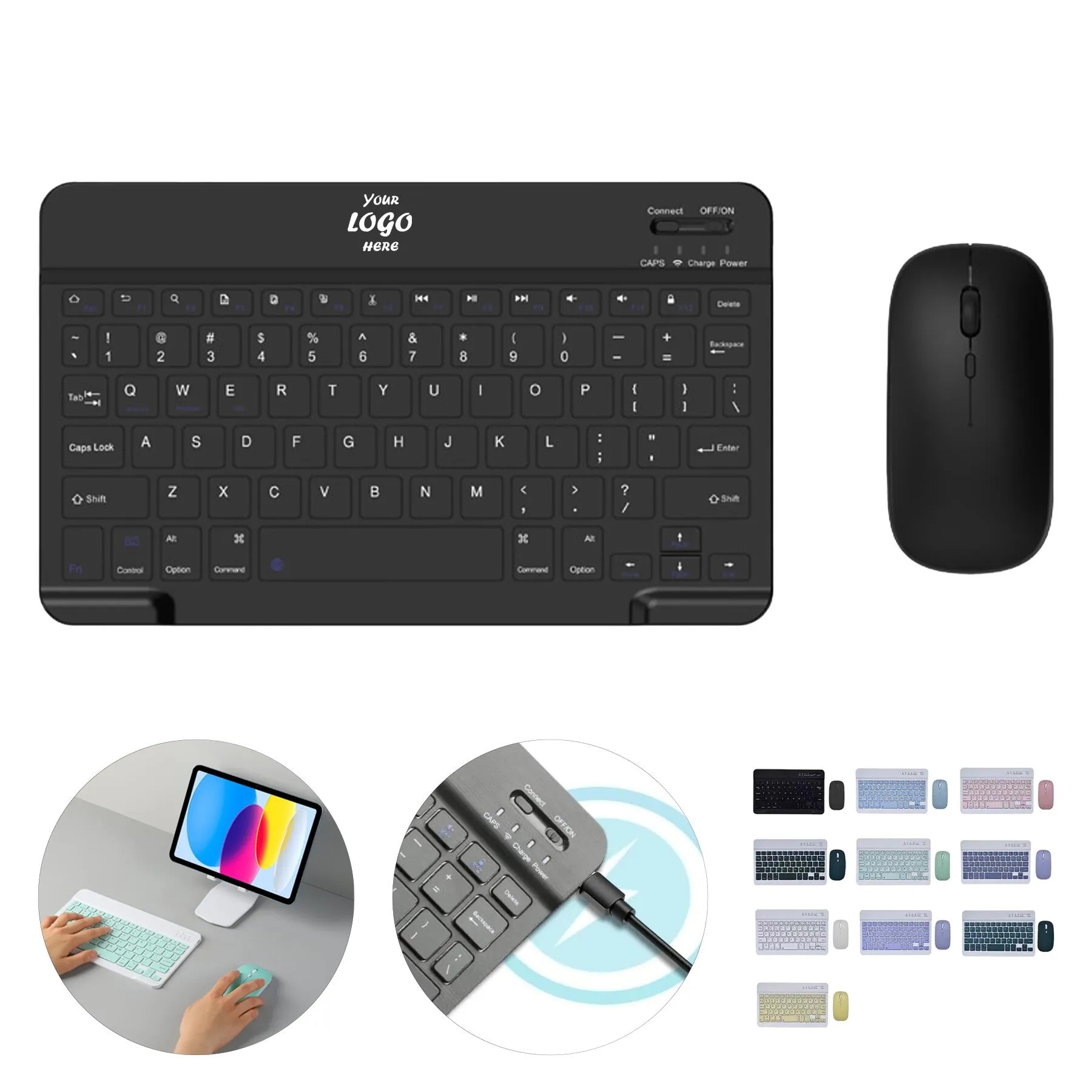 Rechargeable Bluetooth Keyboard And Mouse Set For Desks