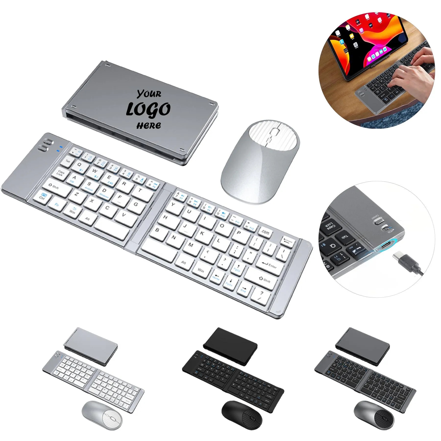 Mini Foldable Three Mode Keyboard And Mouse Set For Travel