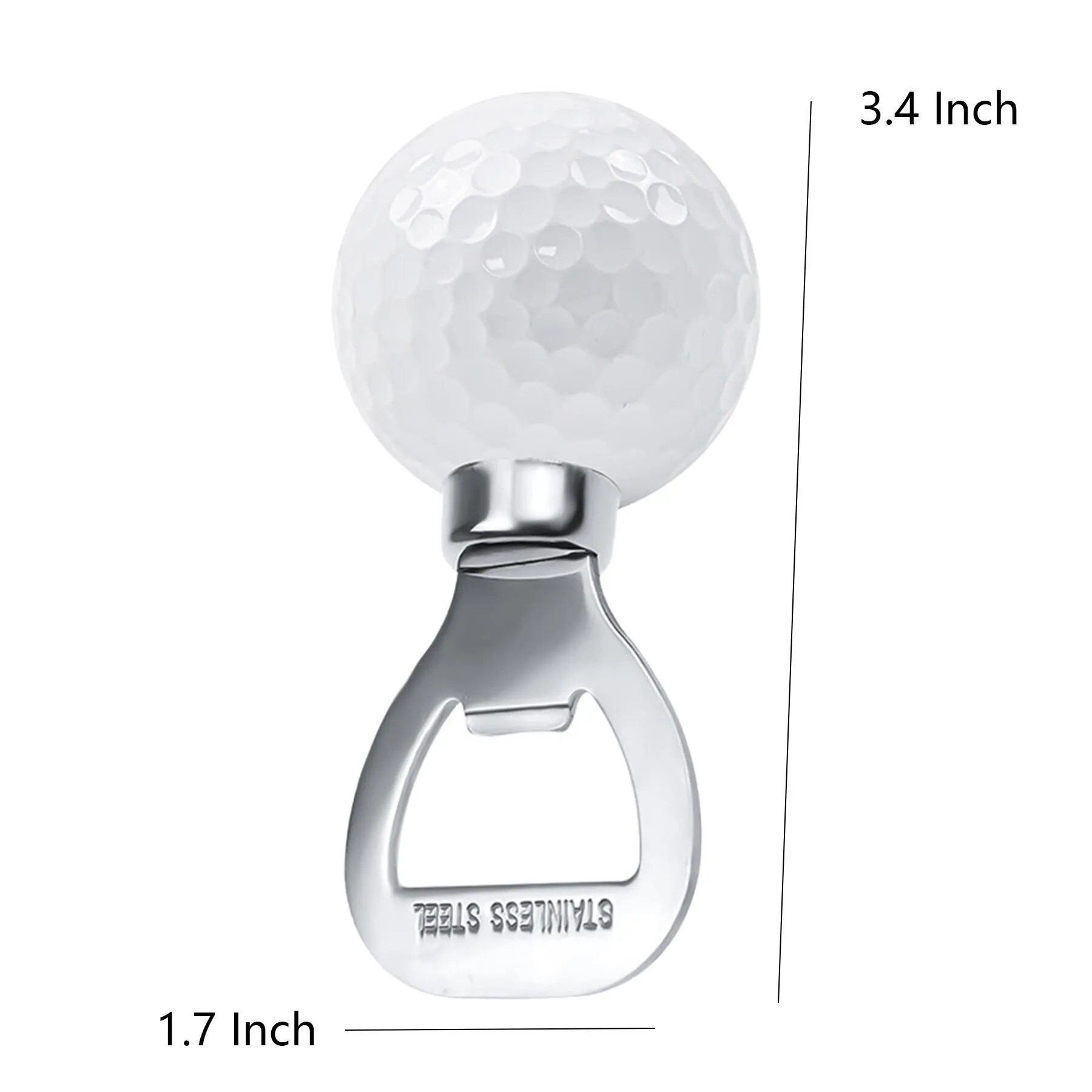 Golf Ball Bottle Opener With Stainless Steel Base Tool - Image 3