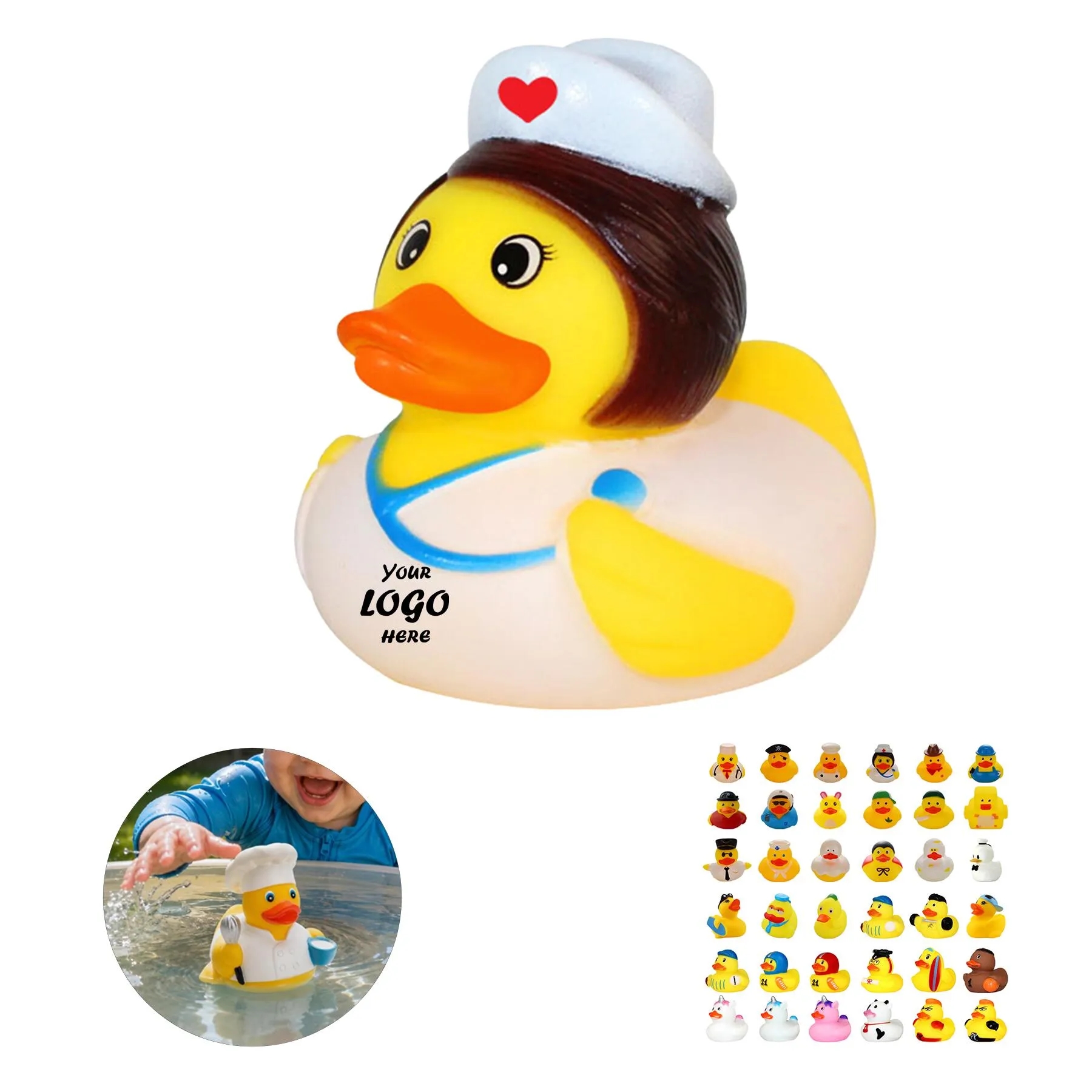 Vinyl Duck Bath Toy For Educational Pretend Play Sets