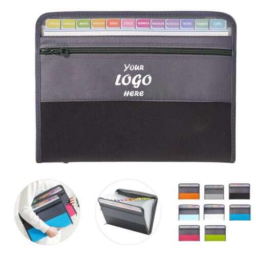 Expandable Zipper Document Folder With Carry Strap