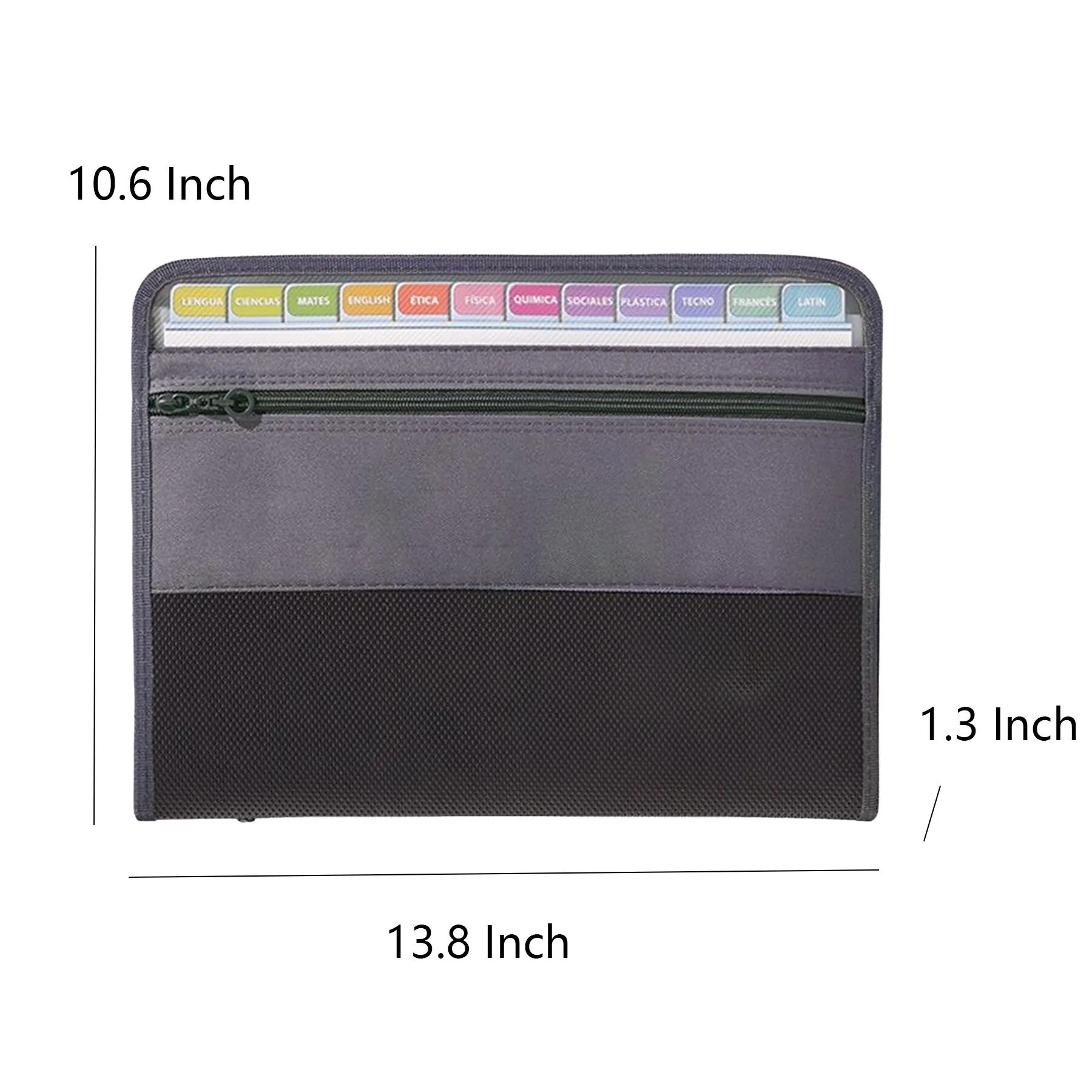 Expandable Zipper Document Folder With Carry Strap - Image 2