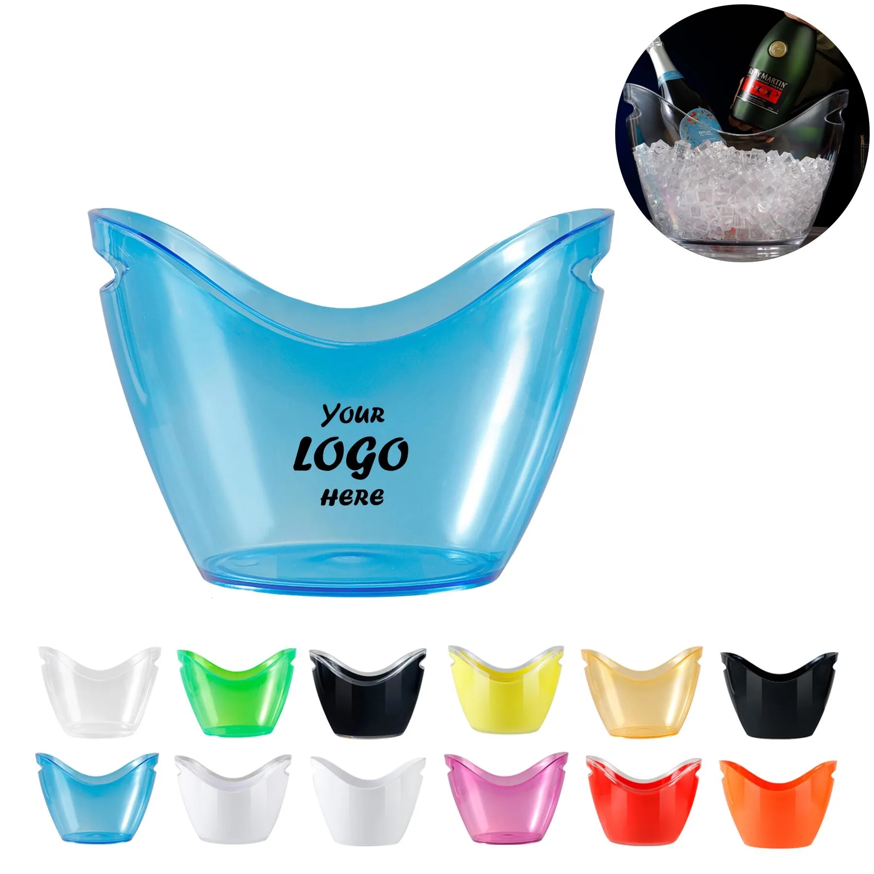 Acrylic Champagne Ice Bucket With Easy Carry Handles