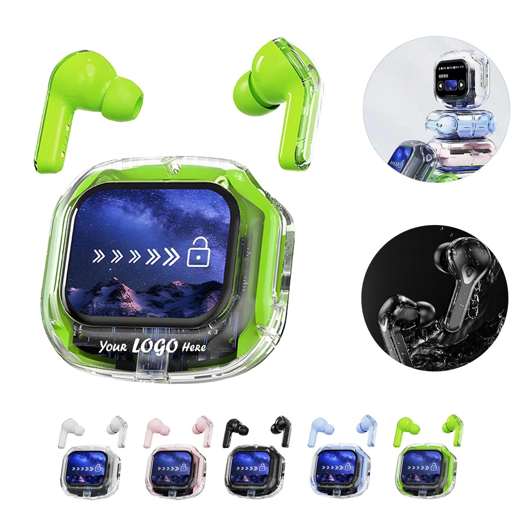 Transparent Shell Touch Control TWS Bluetooth Earbuds