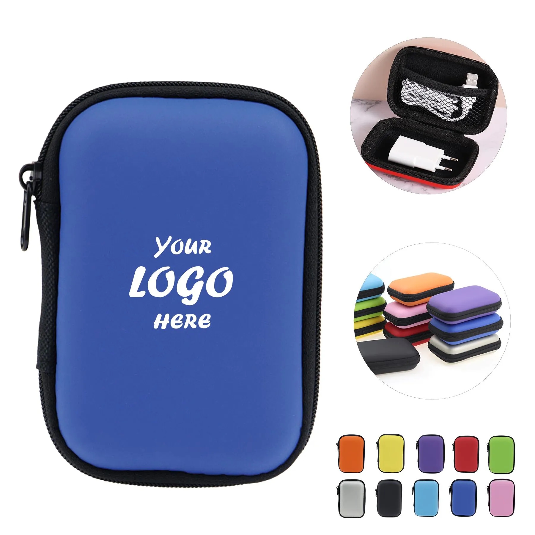 EVA Earphone Storage Case With Soft Velvet Interior