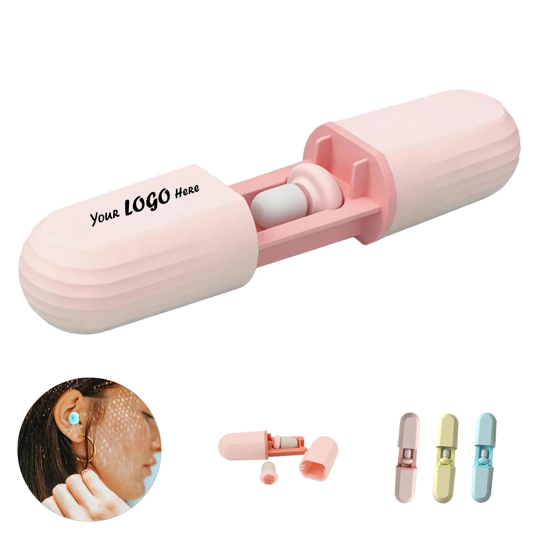 Reusable Silicone Earplugs With Portable Storage Case