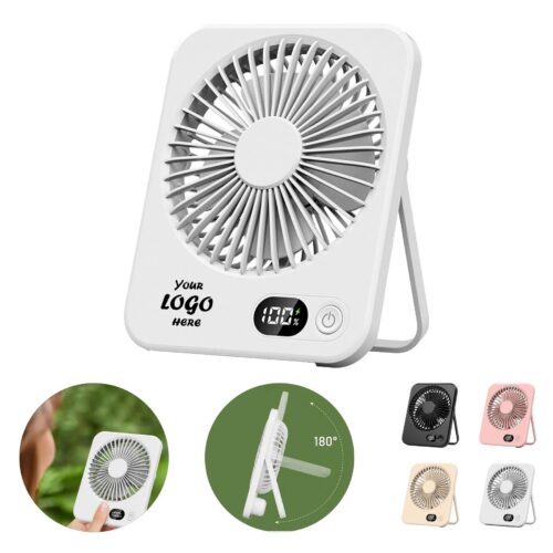 Foldable Five Speed Rechargeable Desktop Travel Fan