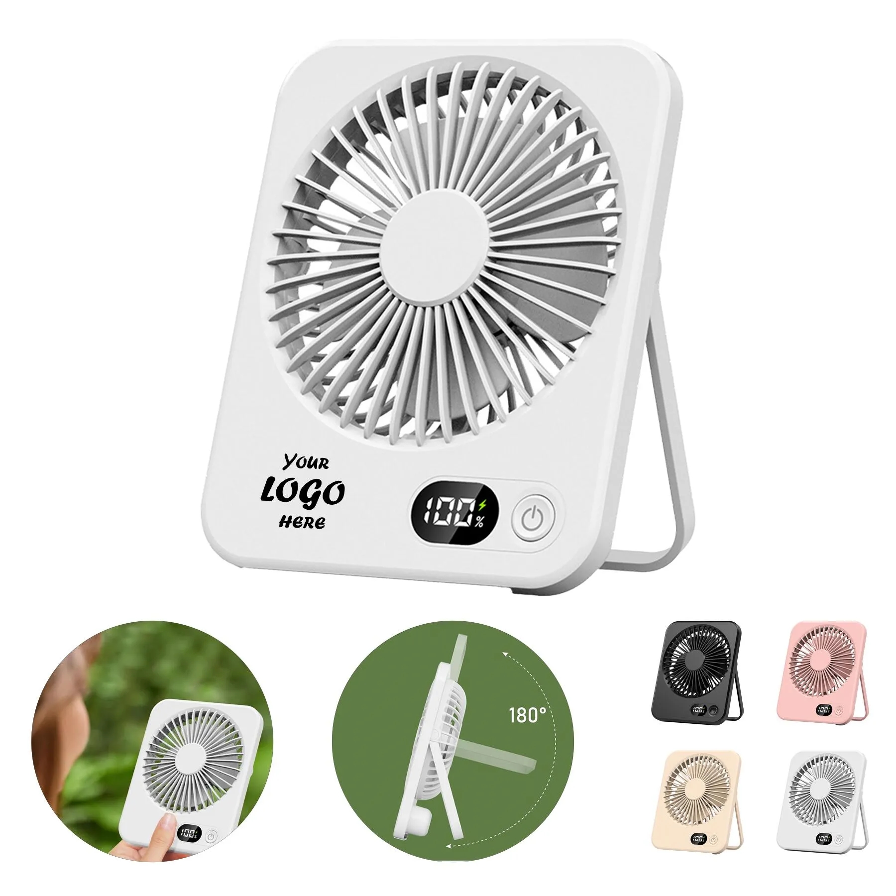 Foldable Five Speed Rechargeable Desktop Travel Fan