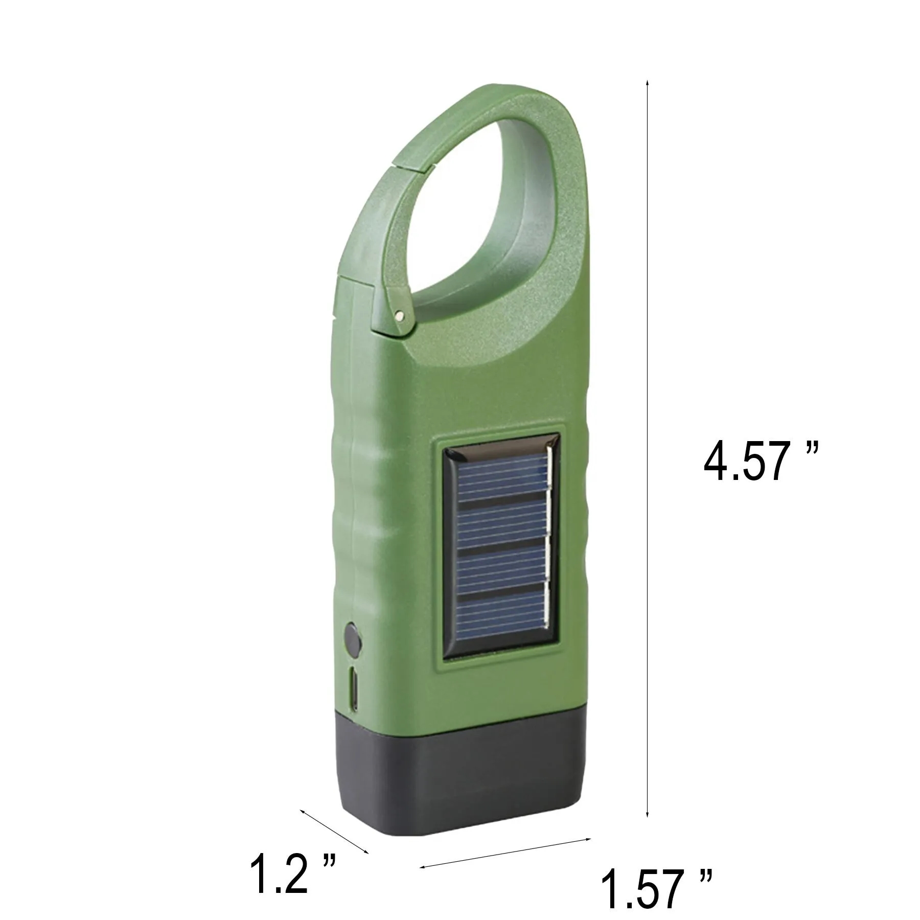 Solar Hand Crank LED Flashlight With Snap Clip - Image 2