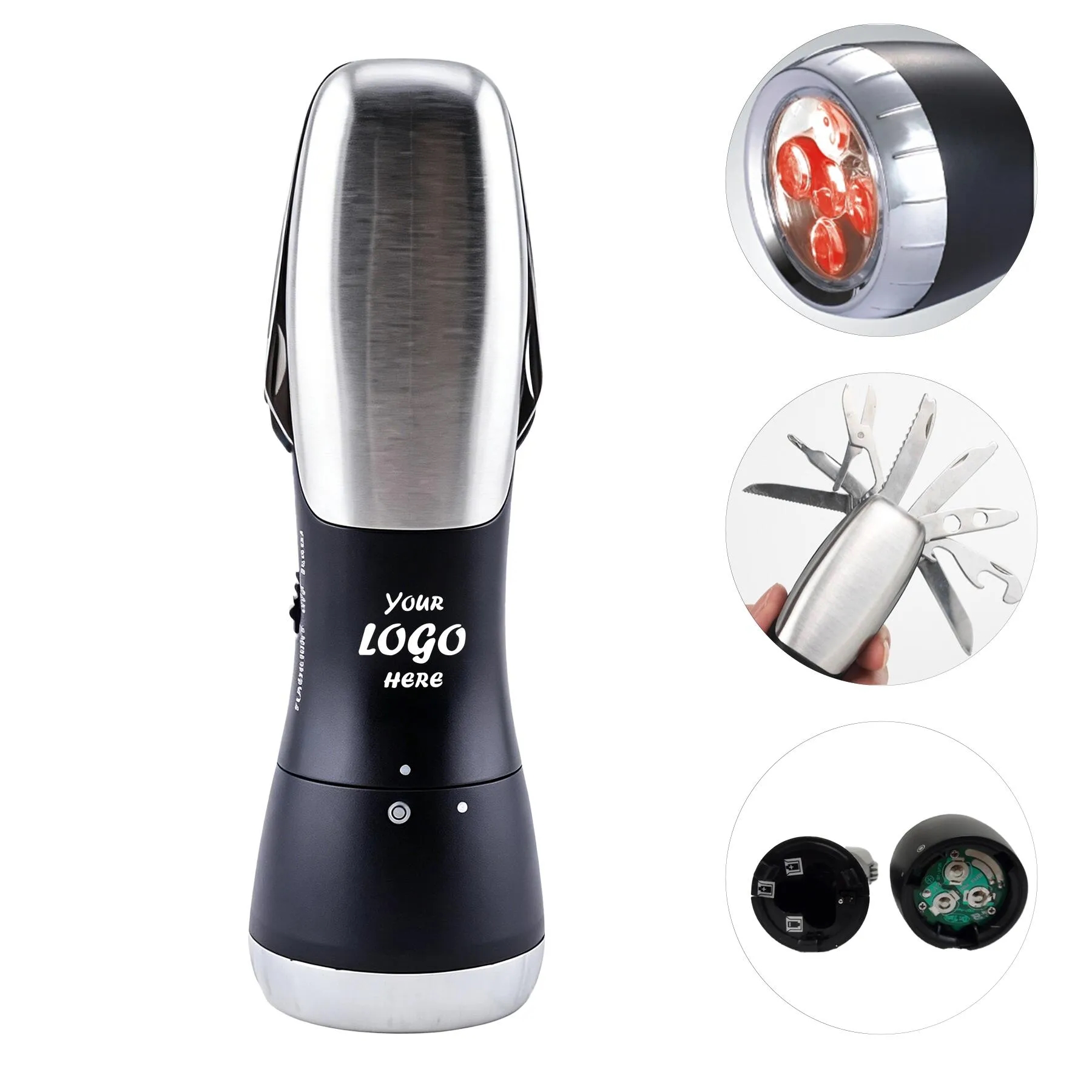 Compact COB Flashlight Multi Tool With Seatbelt Cutter