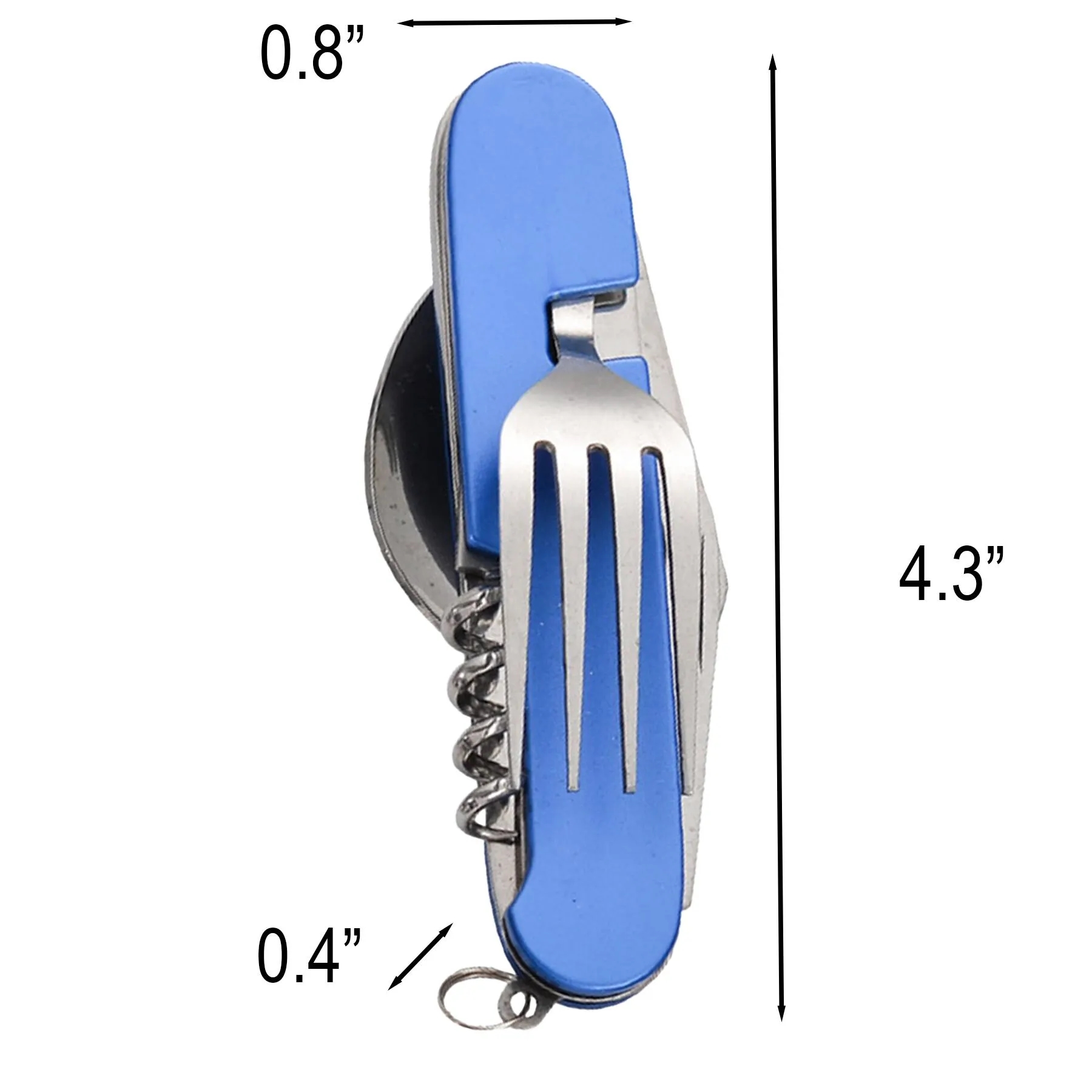 Portable Foldable Stainless Steel Cutlery Set With Opener - Image 2