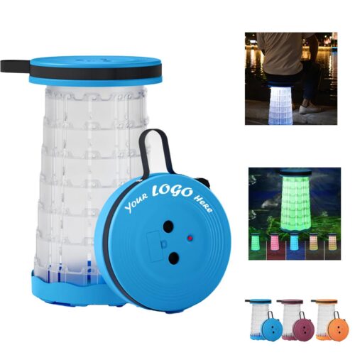 Glowing Telescopic Folding Stool With LED Lighting