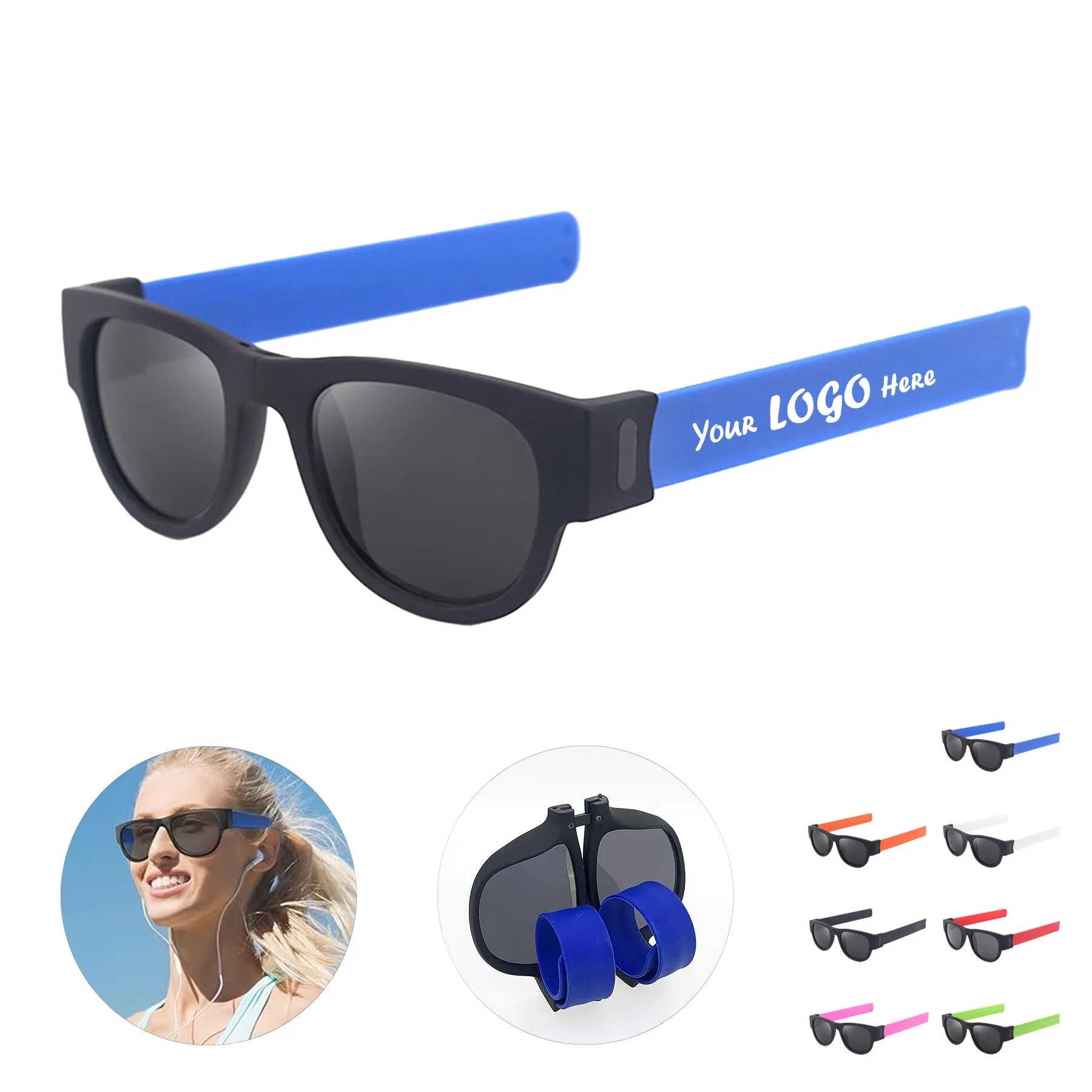 Foldable Silicone Bracelet Sunglasses For Beach Use