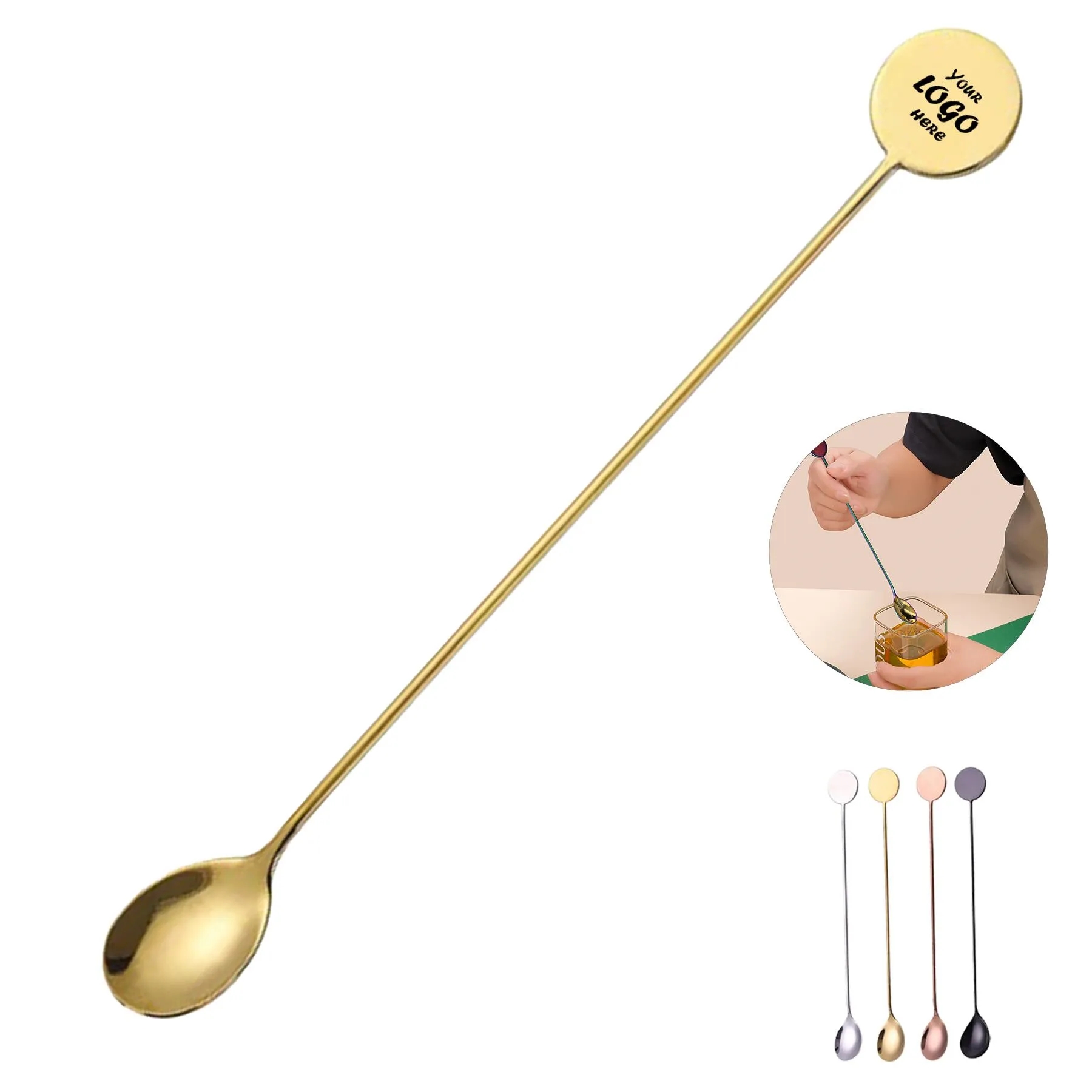 Long Handle Stainless Steel Coffee And Cocktail Spoon
