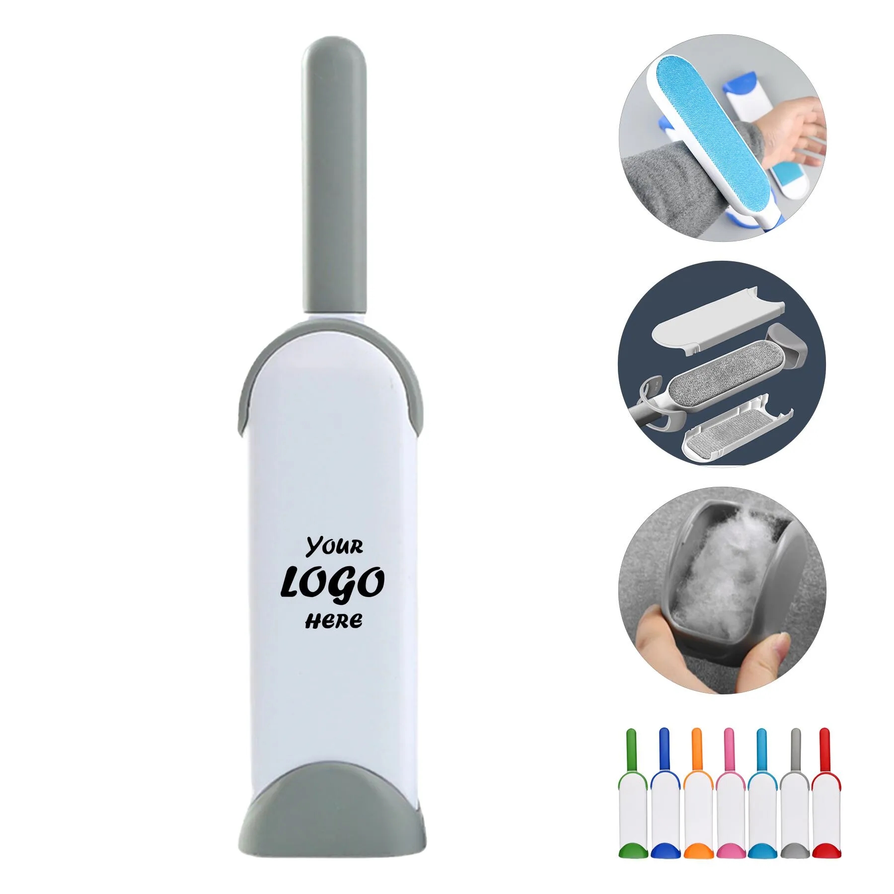 Reusable Pet Hair And Lint Removal Brush With Base