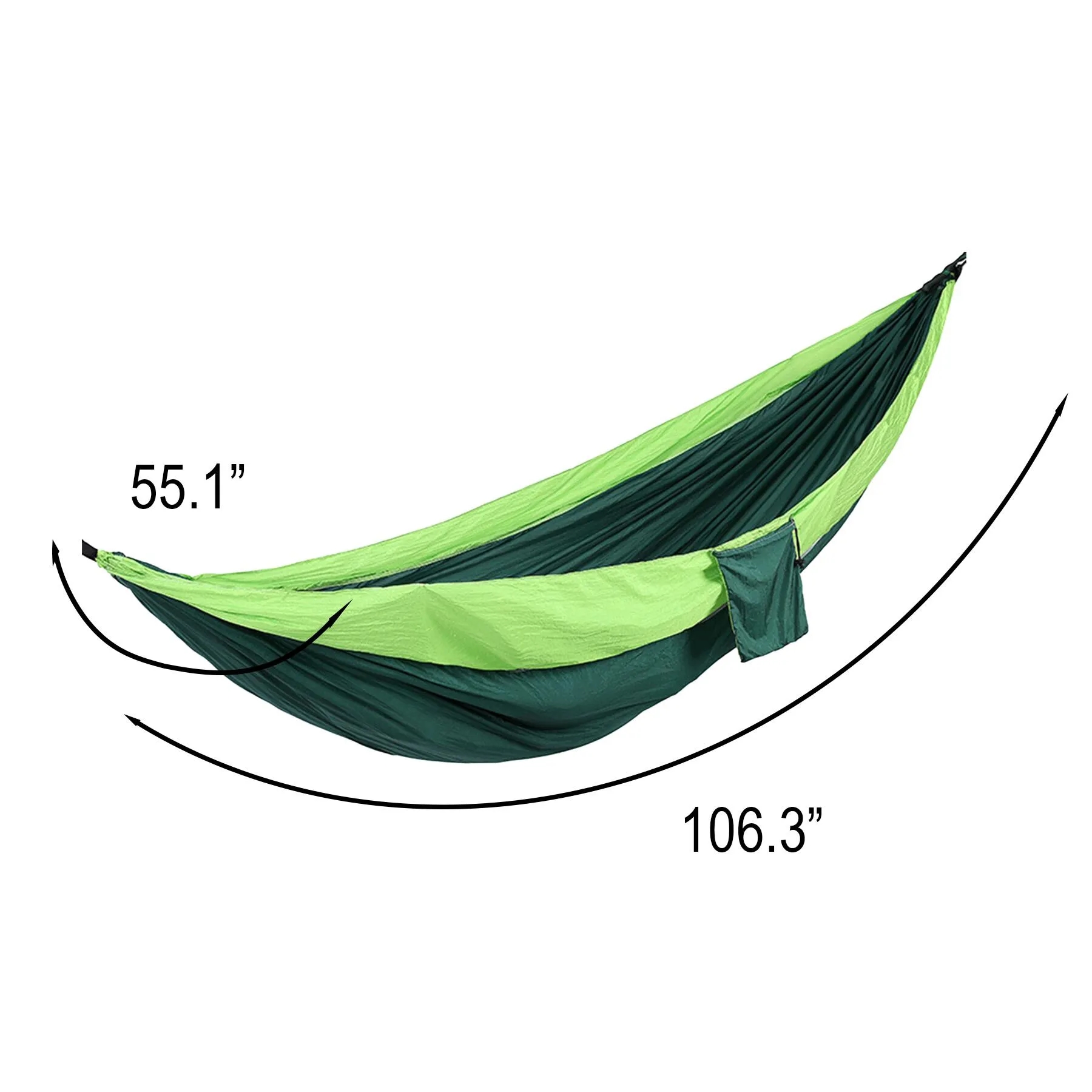 Two Person Parachute Nylon Travel Camping Hammock Kit - Image 2