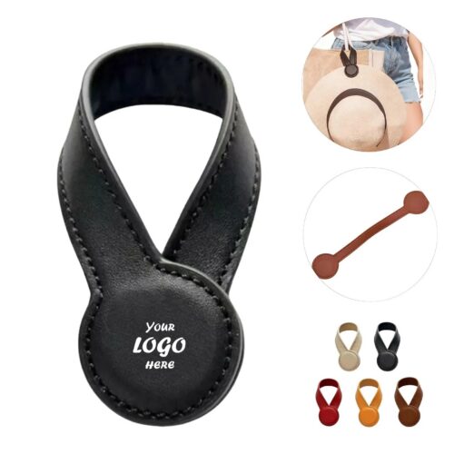 Leather Magnetic Hat Clip Holder For Travel Bag Straps