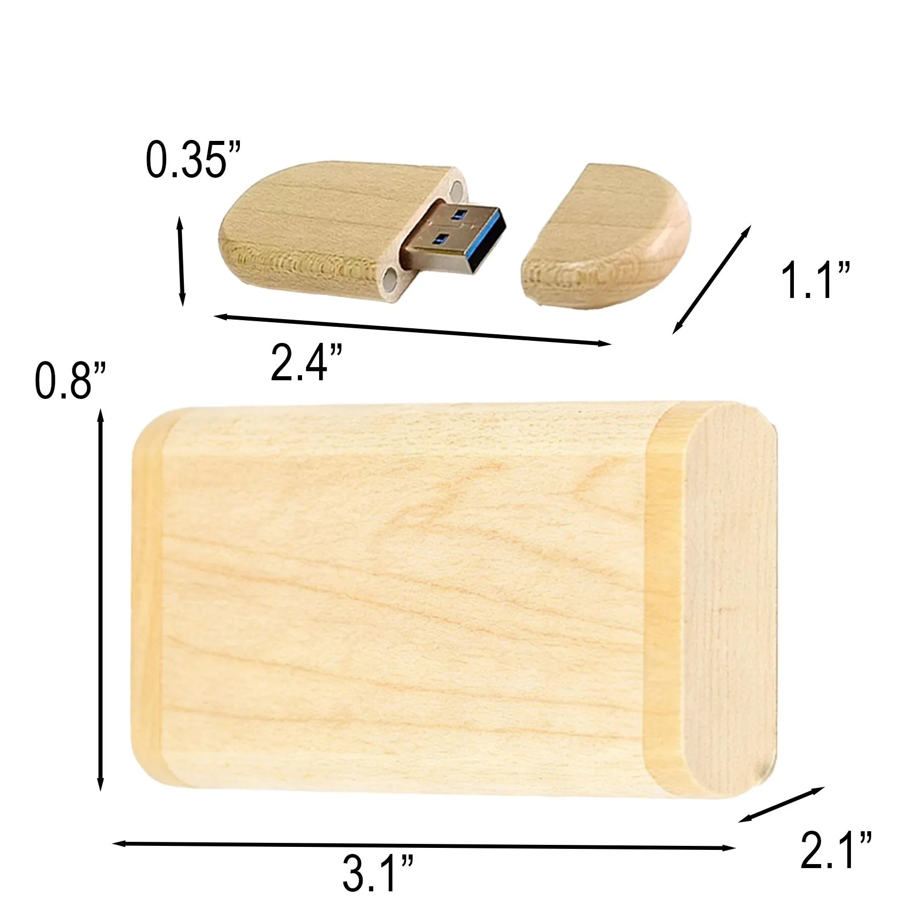 Wooden USB Flash Drive With Box For Business Files - Image 2